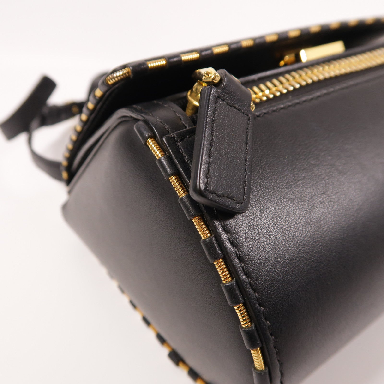 GIVENCHY GHW Pandora Box Shoulder Bag Calfskin Leather Black