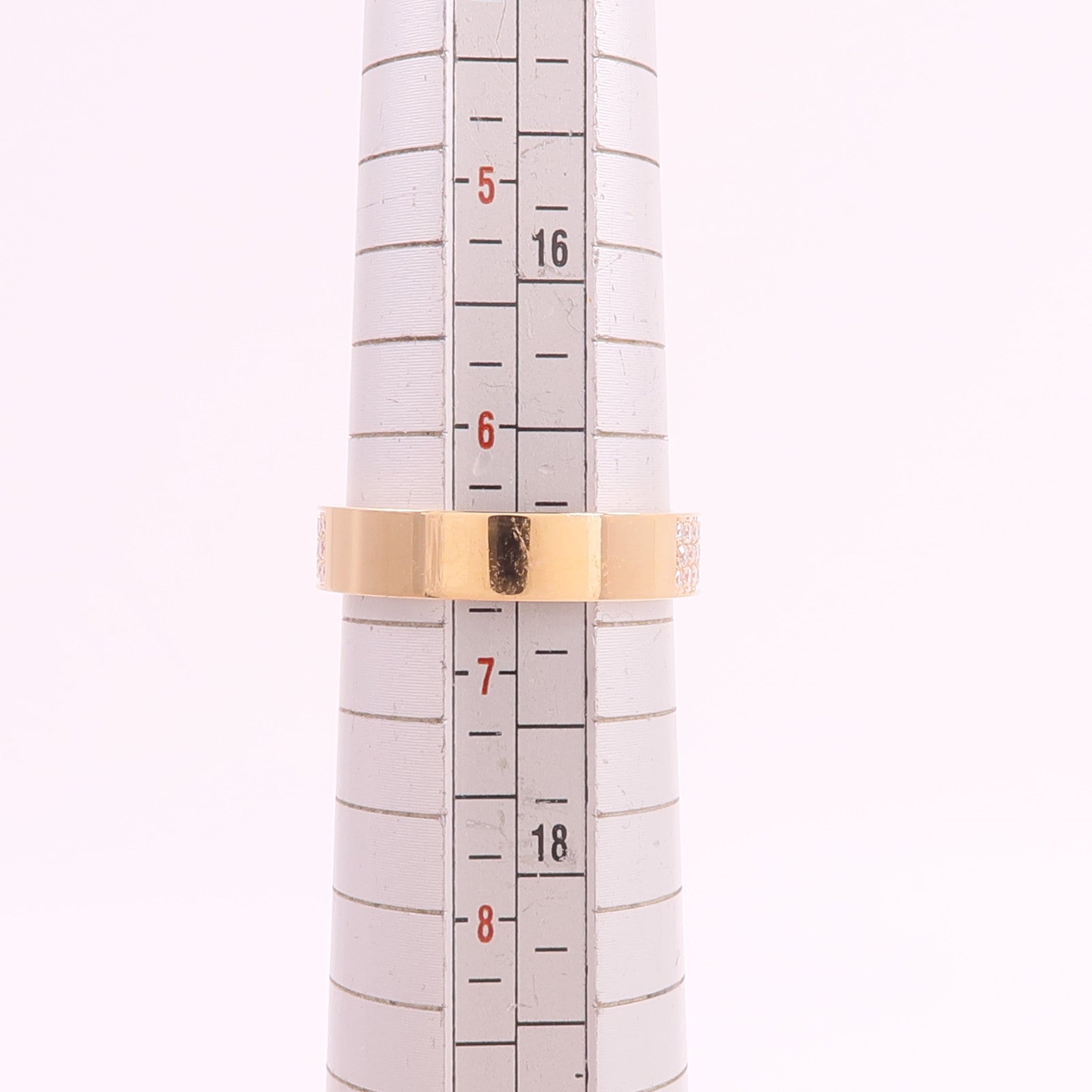 HERMES 18K玫瑰金Kelly Clochette Ring鑽石戒指