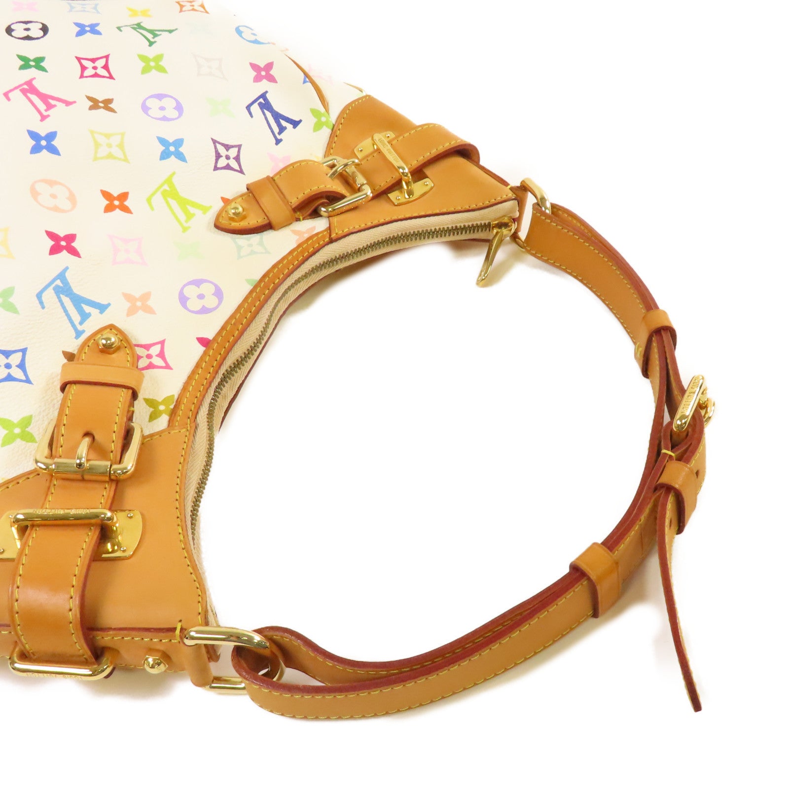 LOUIS VUITTON Monogram Multicolore Greta Shoulder Bag金扣肩背袋白色/彩色