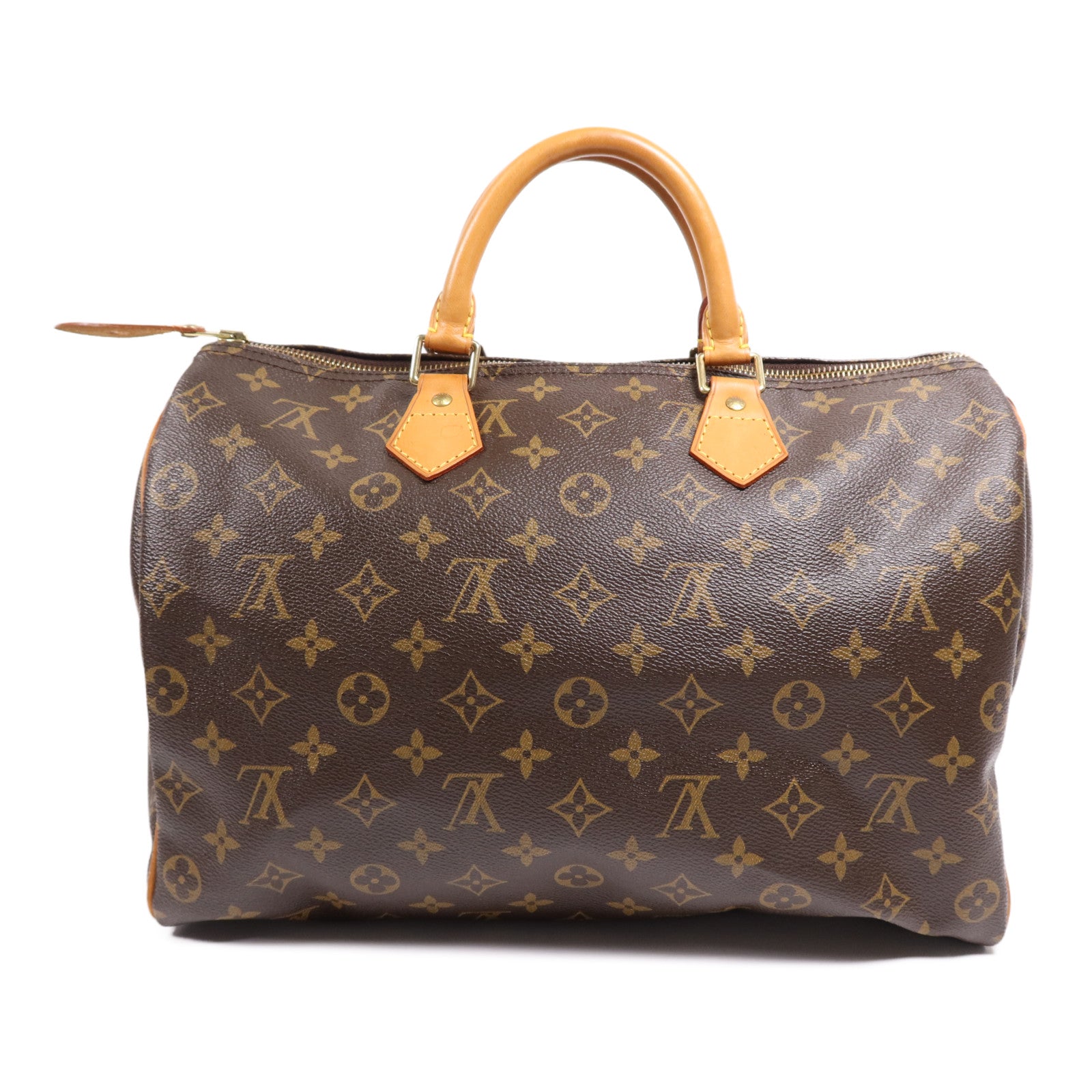 LOUIS VUITTON Monogram Speedy 35金扣手挽袋