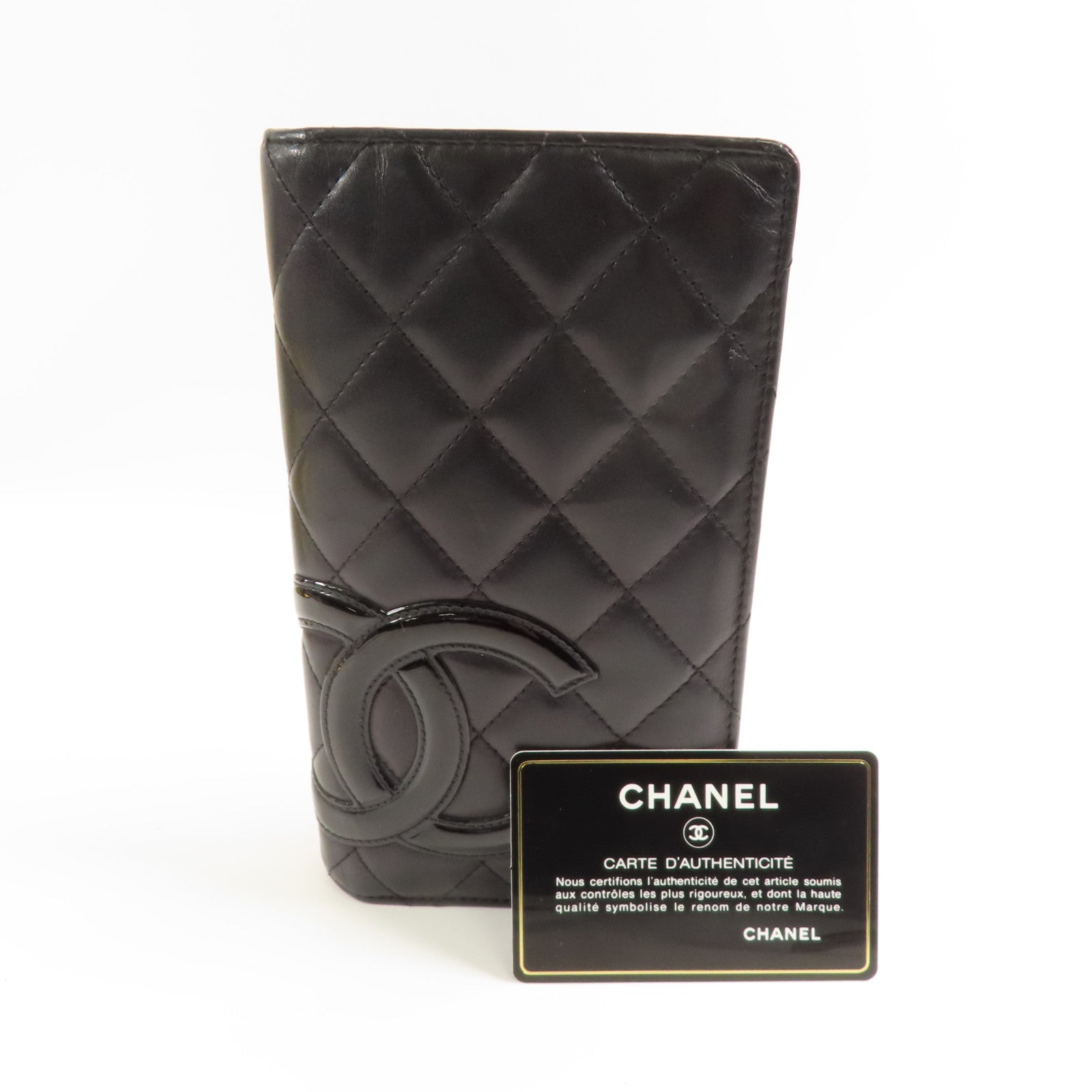 CHANEL 牛皮皮革Cambon Long Wallet銀扣長錢包