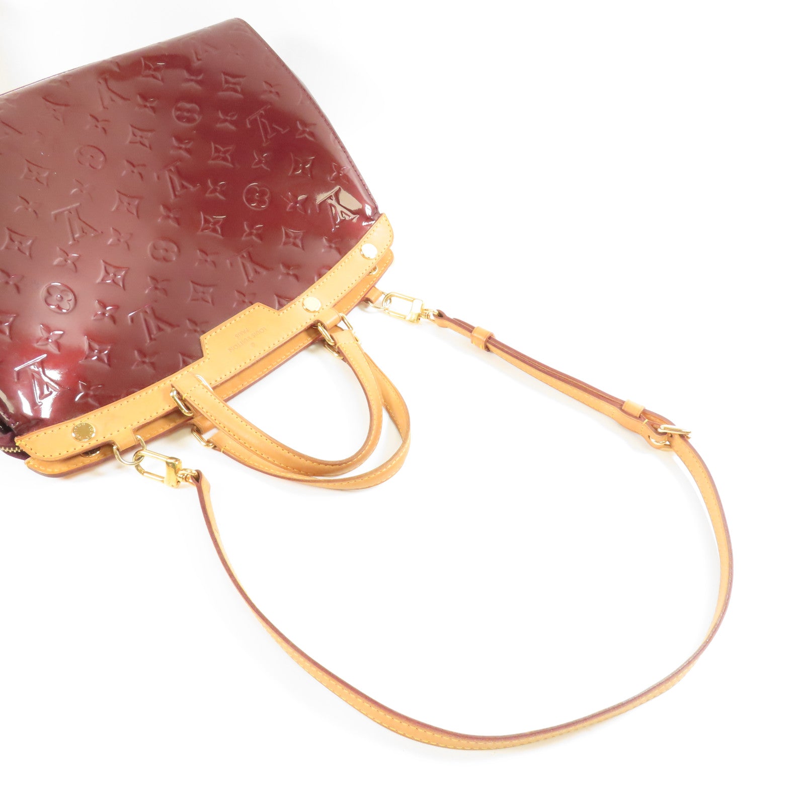 LOUIS VUITTON Vernis Brea MM金扣手挽肩背兩用袋