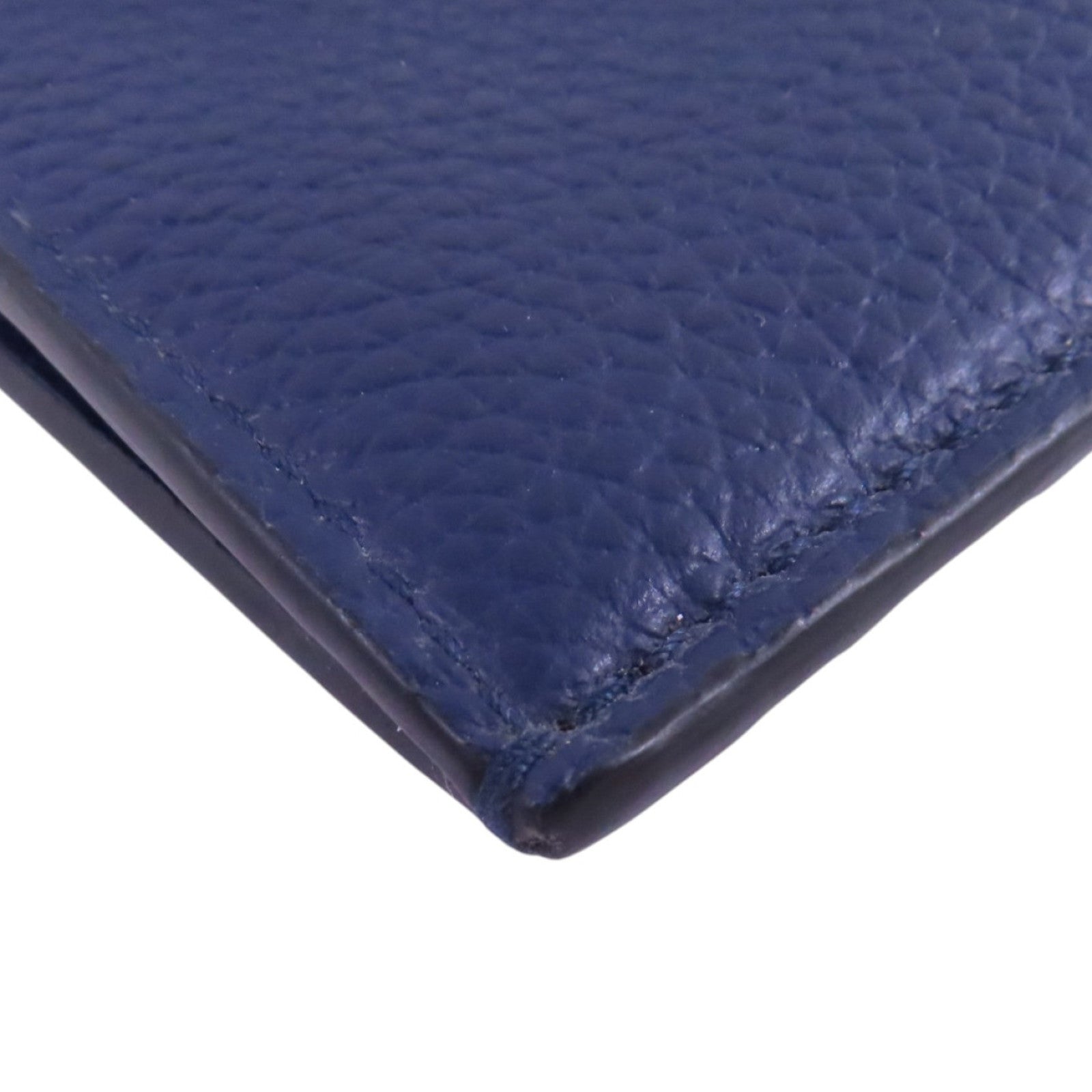 BALENCIAGA Card Case Card Holder Blue 640110 Calfskin Leather
