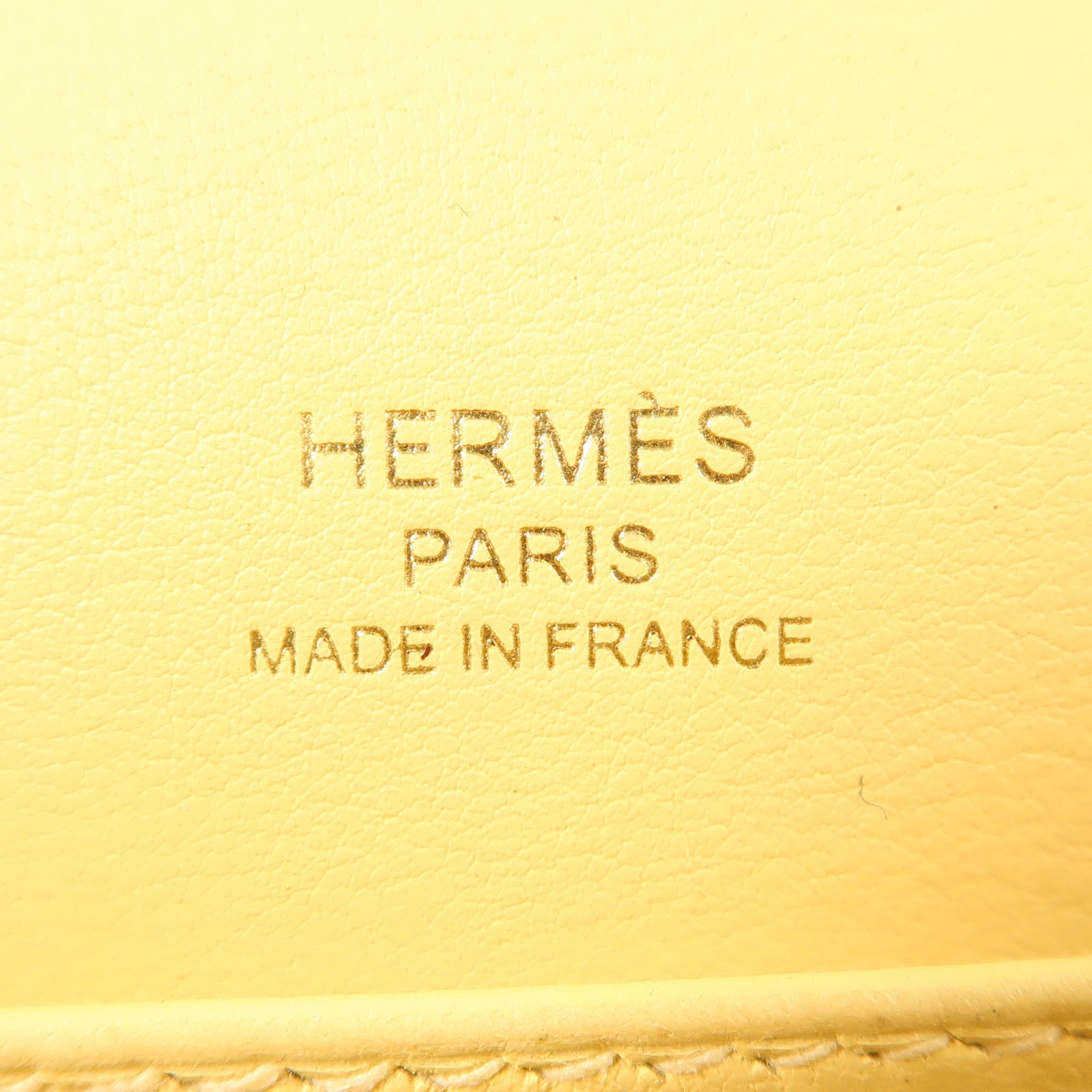 HERMES Swift皮革Mini Roulis金扣手挽袋Yellow