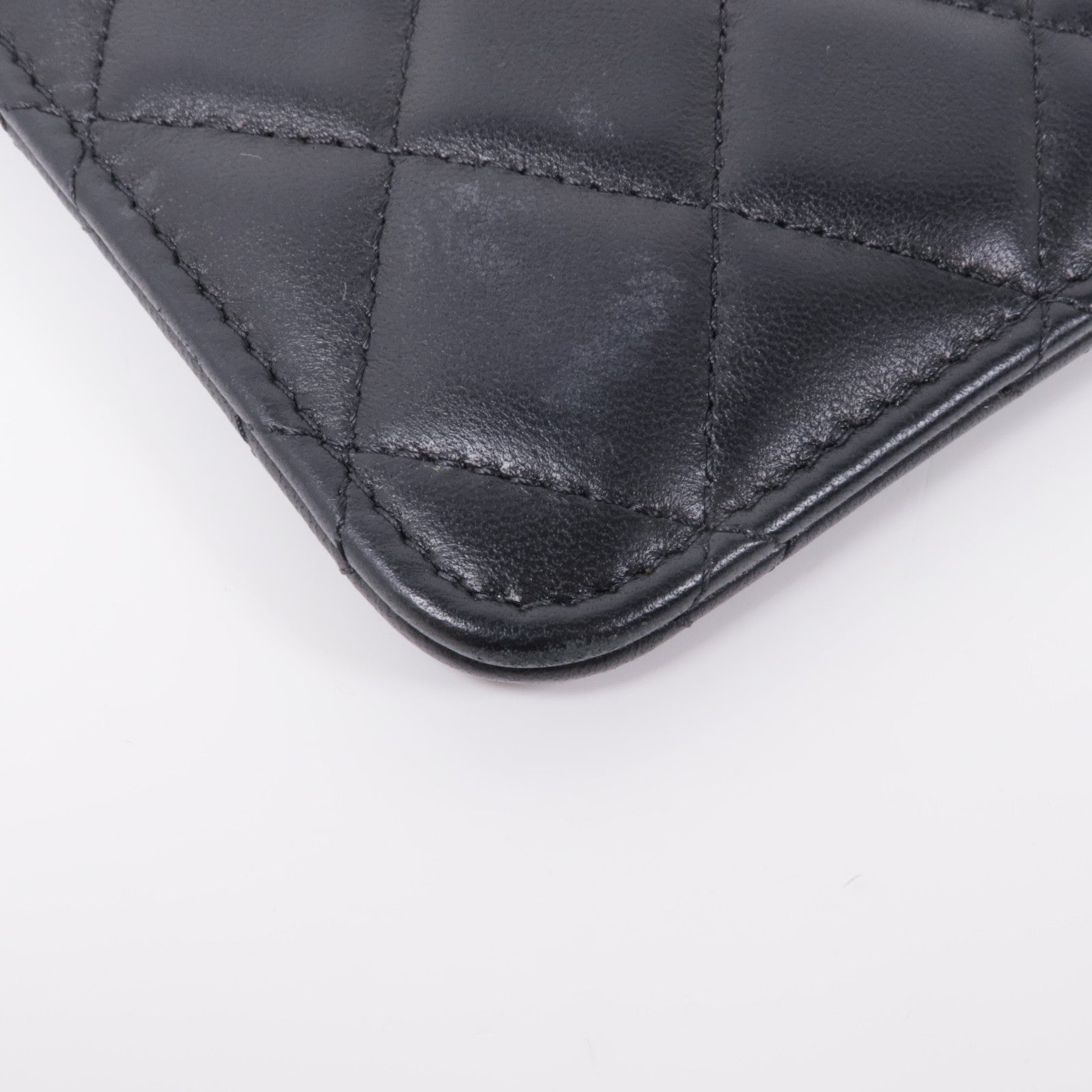 CHANEL 羊皮皮革Pouch銀扣手拿包