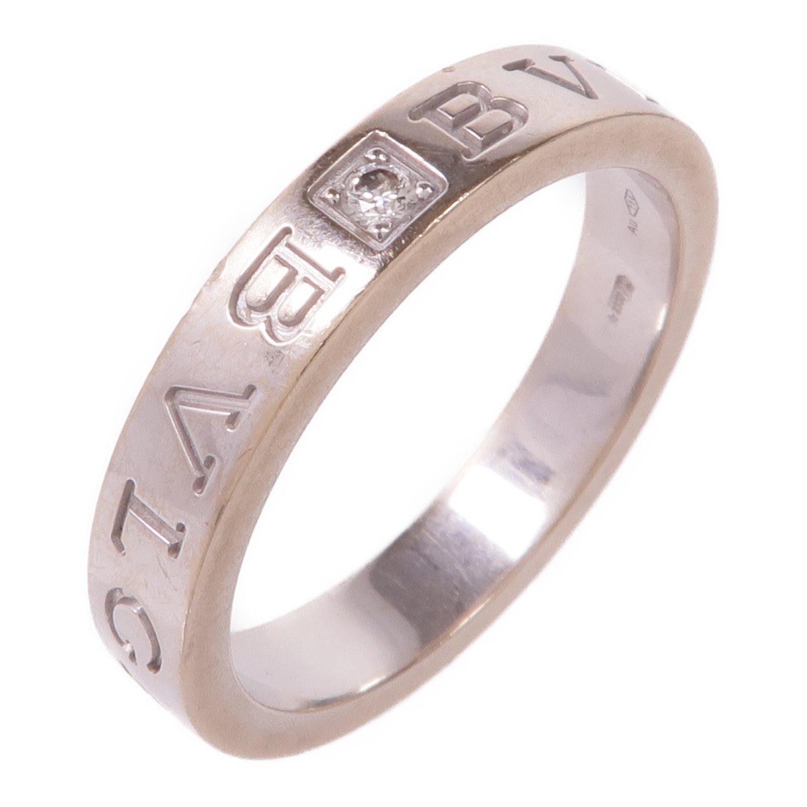 BVLGARI 【激減優惠】18K白金B.Zero1 Essential Ring鑽石戒指Bvlgari#61/US#9.5