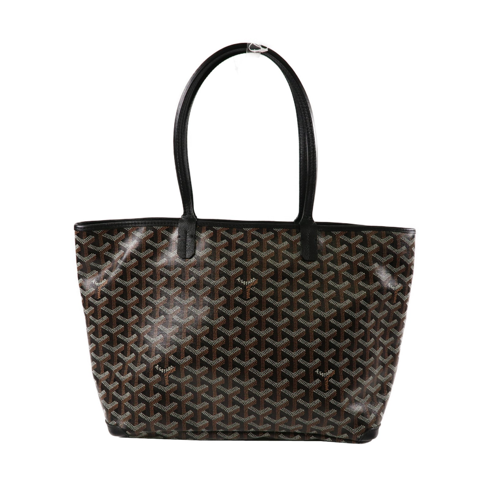GOYARD 塗層帆布Tote Bag銀扣手挽袋黑色
