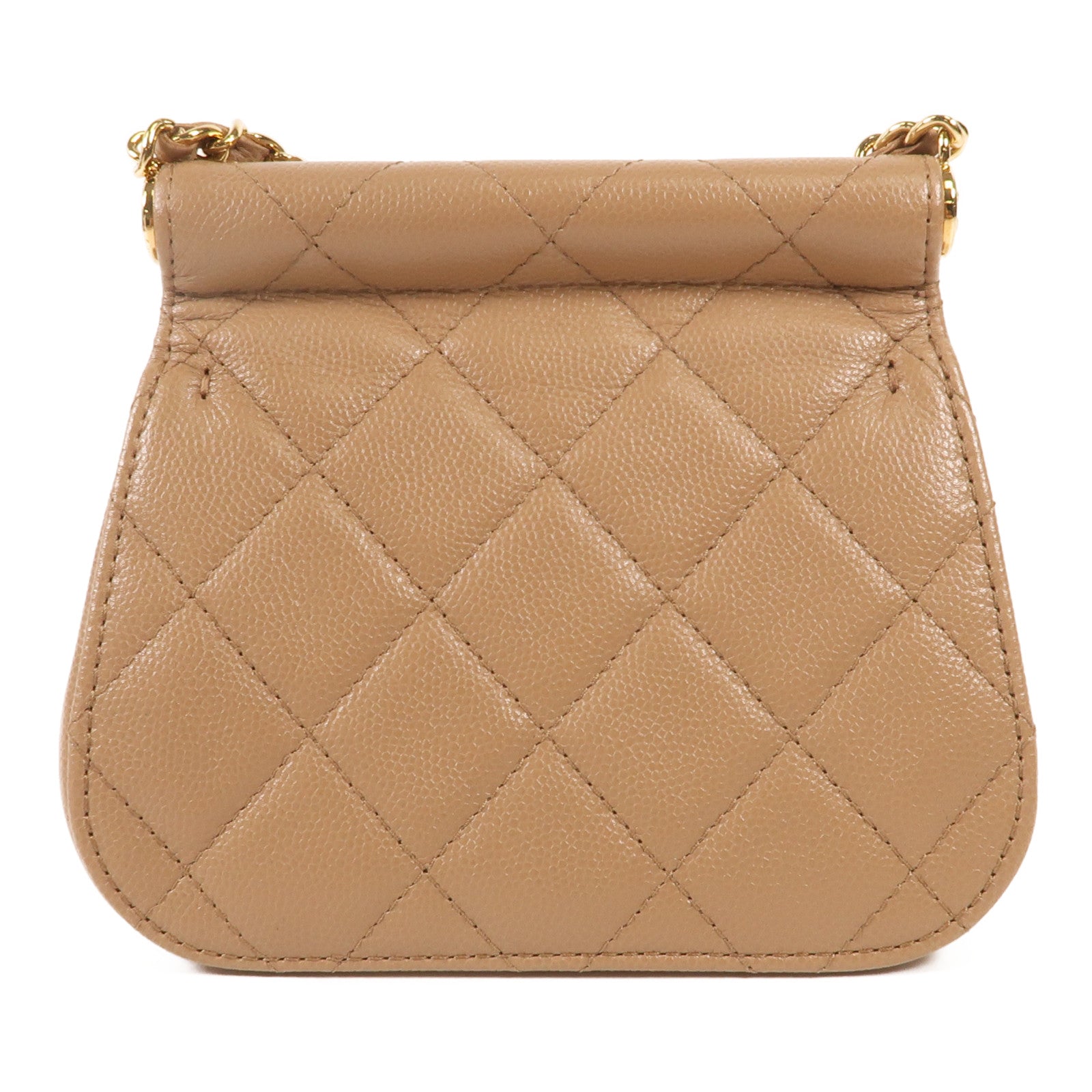 CHANEL 牛皮皮革Chain Shoulder金扣鏈帶肩背袋