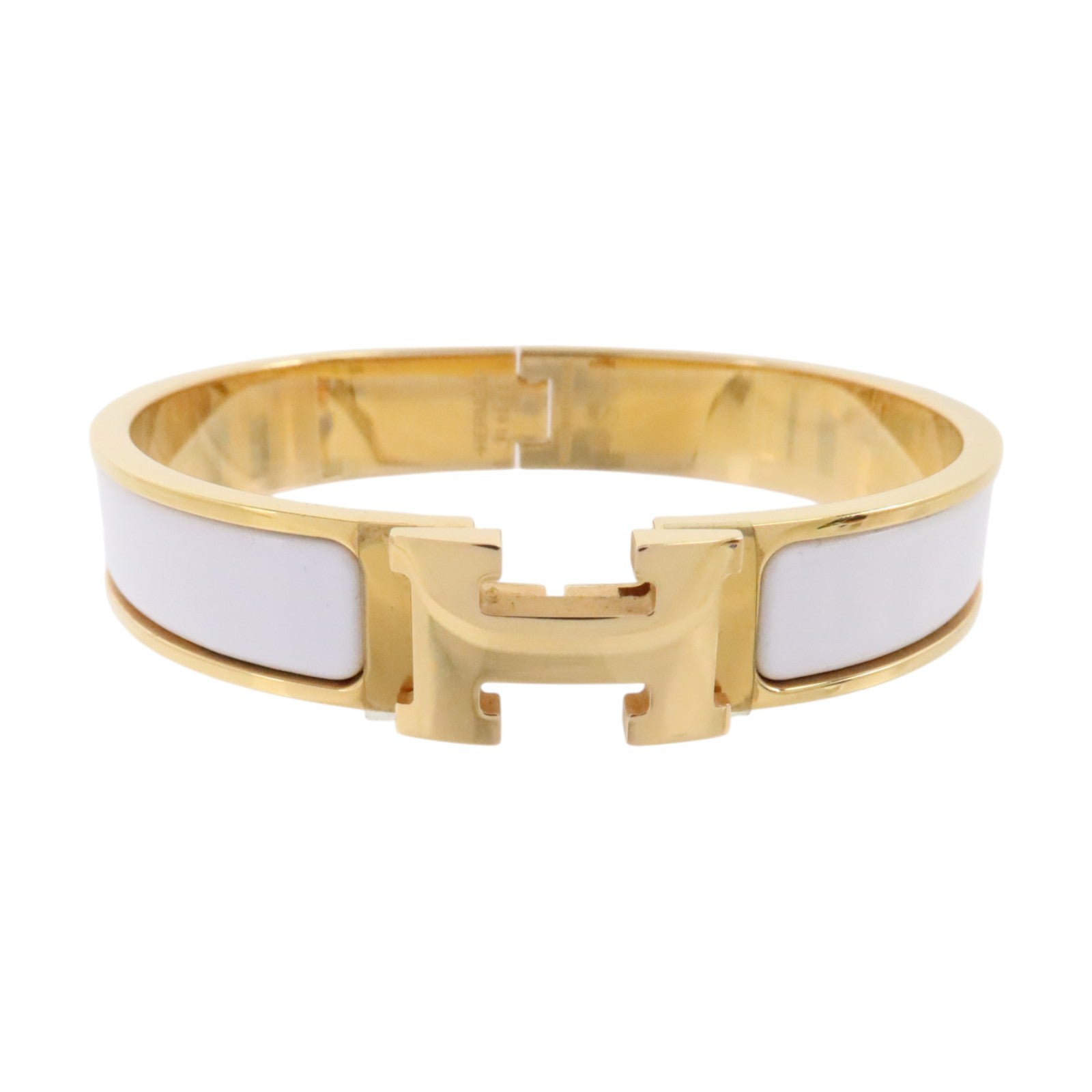 HERMES 金屬/琺瑯Clic H Bracelet金扣手鏈