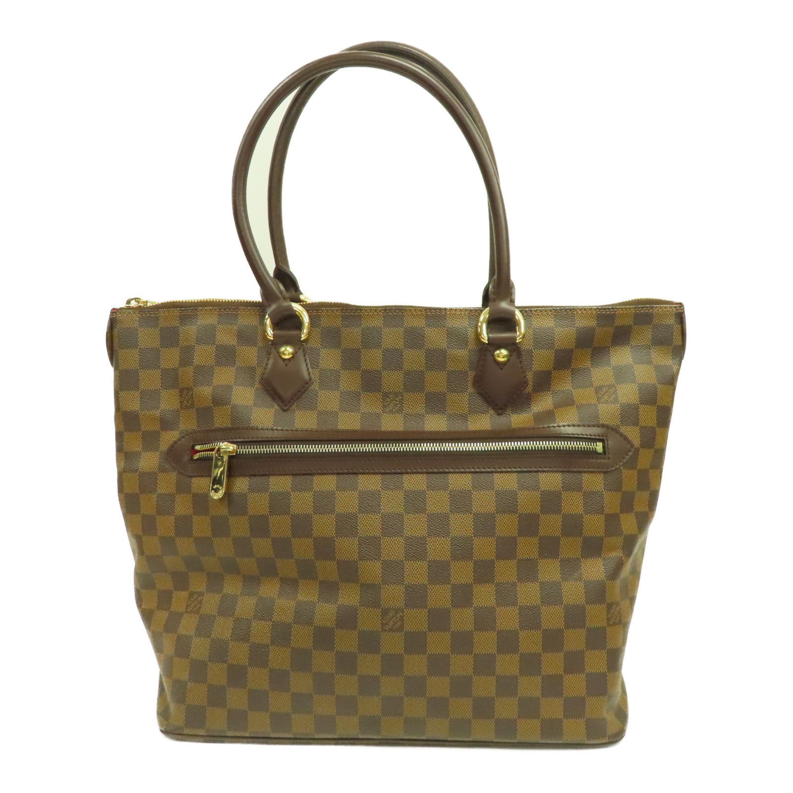 LOUIS VUITTON Damier Saleya GM金扣手挽袋啡色