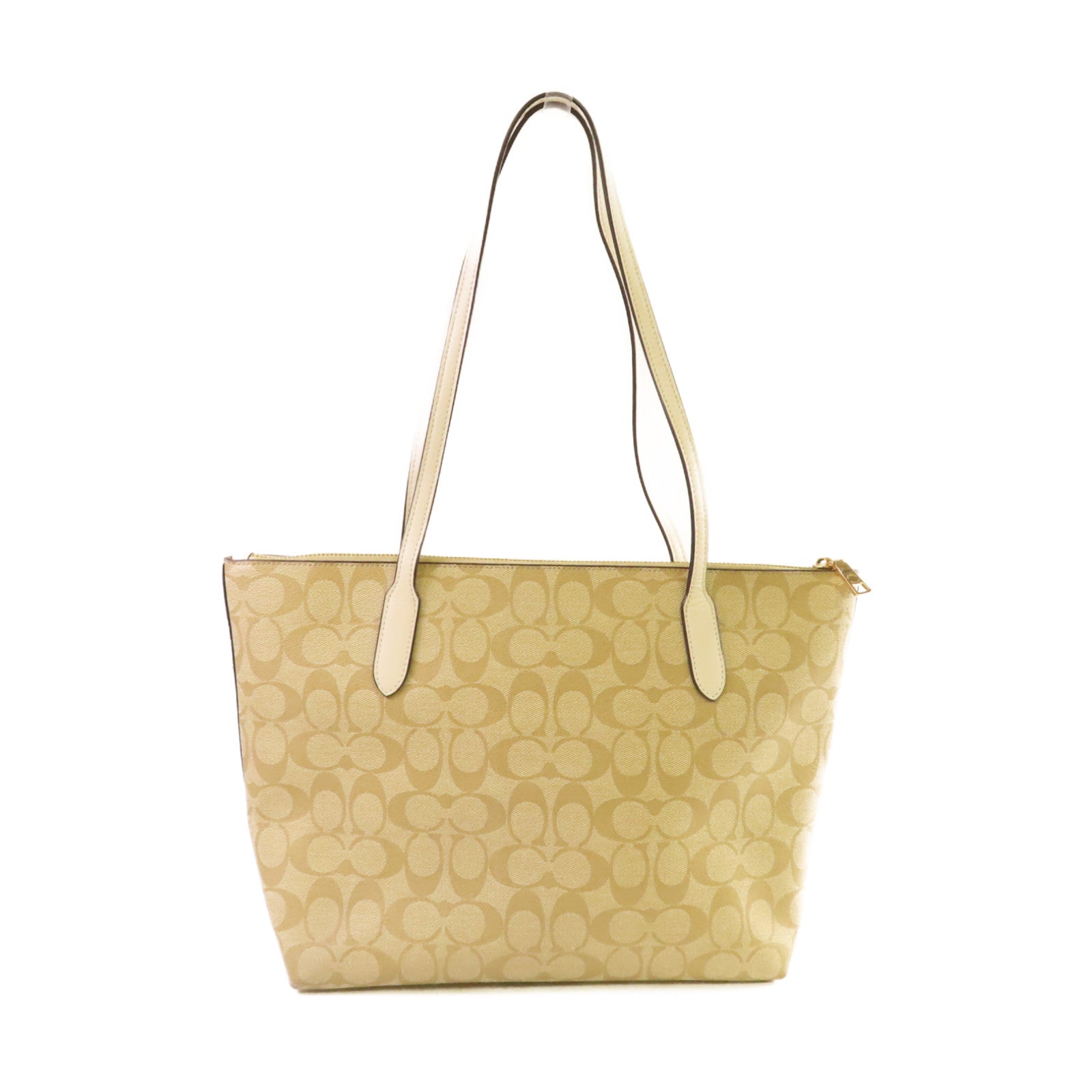 COACH 塗層帆布Tote Bag手挽袋米色