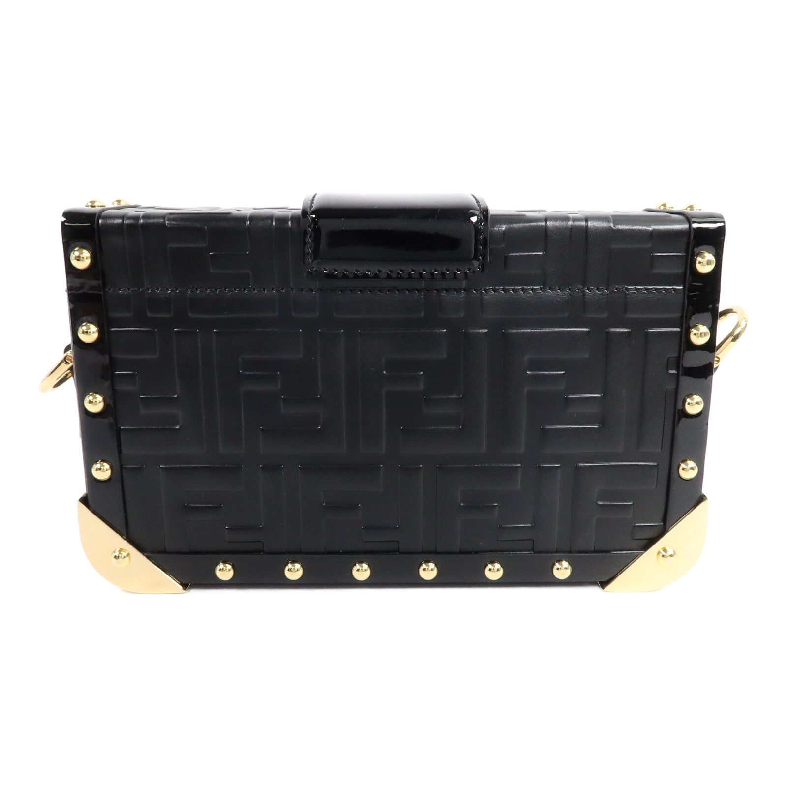 FENDI 牛皮皮革Baguette Trunk Mini肩背袋