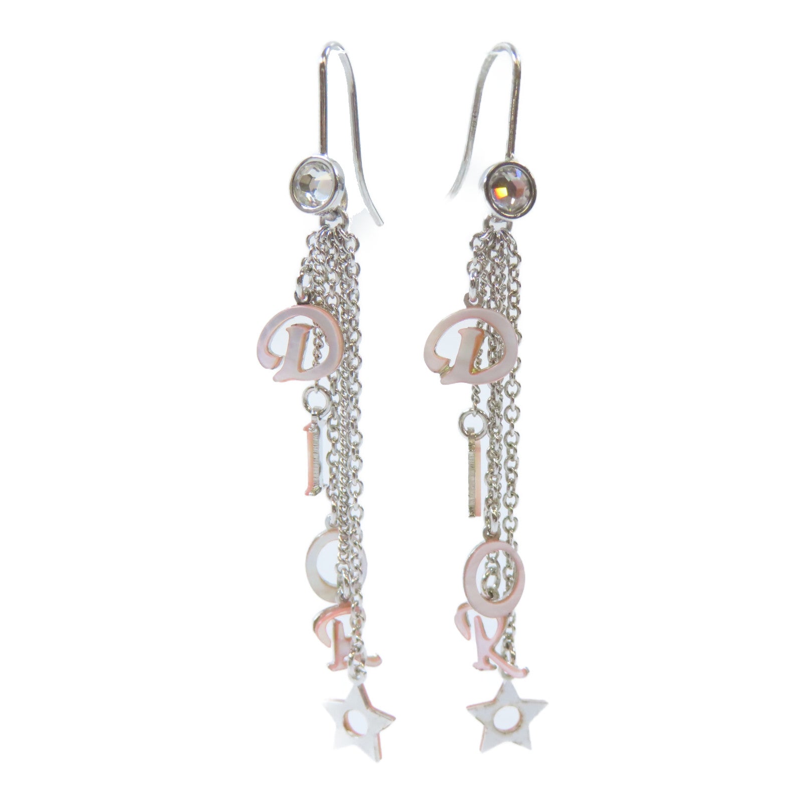 Dior 金屬Earrings耳環貝殻色/銀色