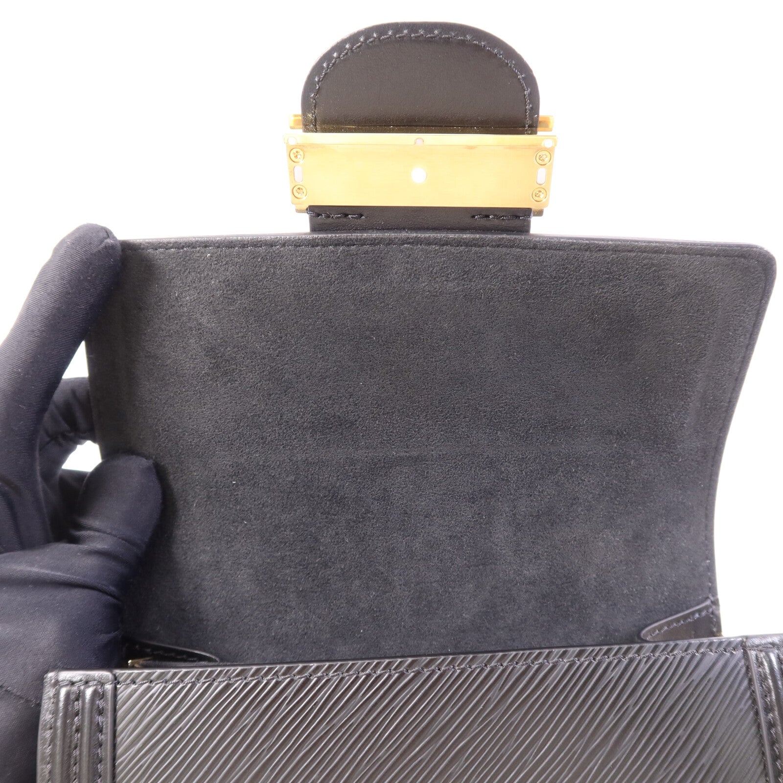 LOUIS VUITTON Epi Mini Dauphine 金扣肩背兩用袋