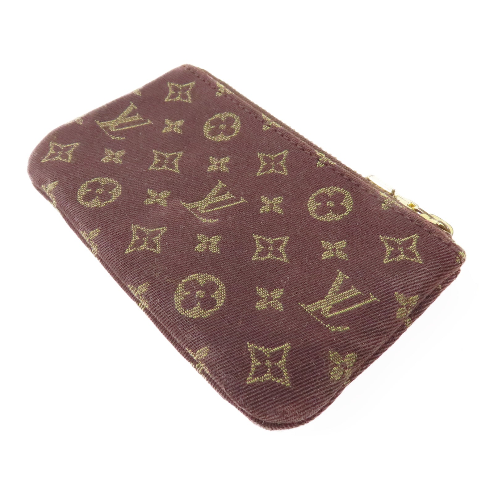 LOUIS VUITTON Monogram Mini Lin  Pochette Cles Coin Case