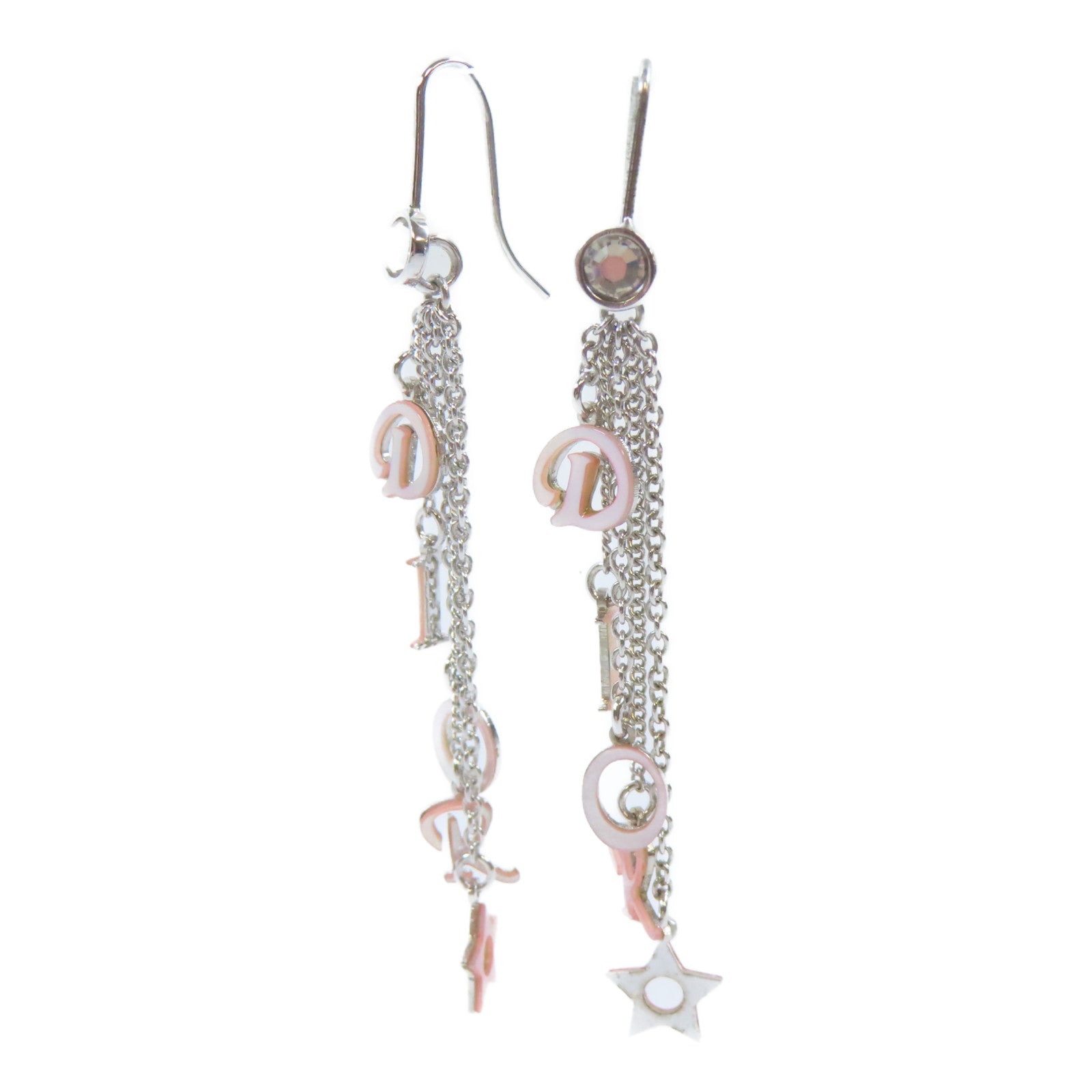 Dior 金屬Earrings耳環貝殻色/銀色