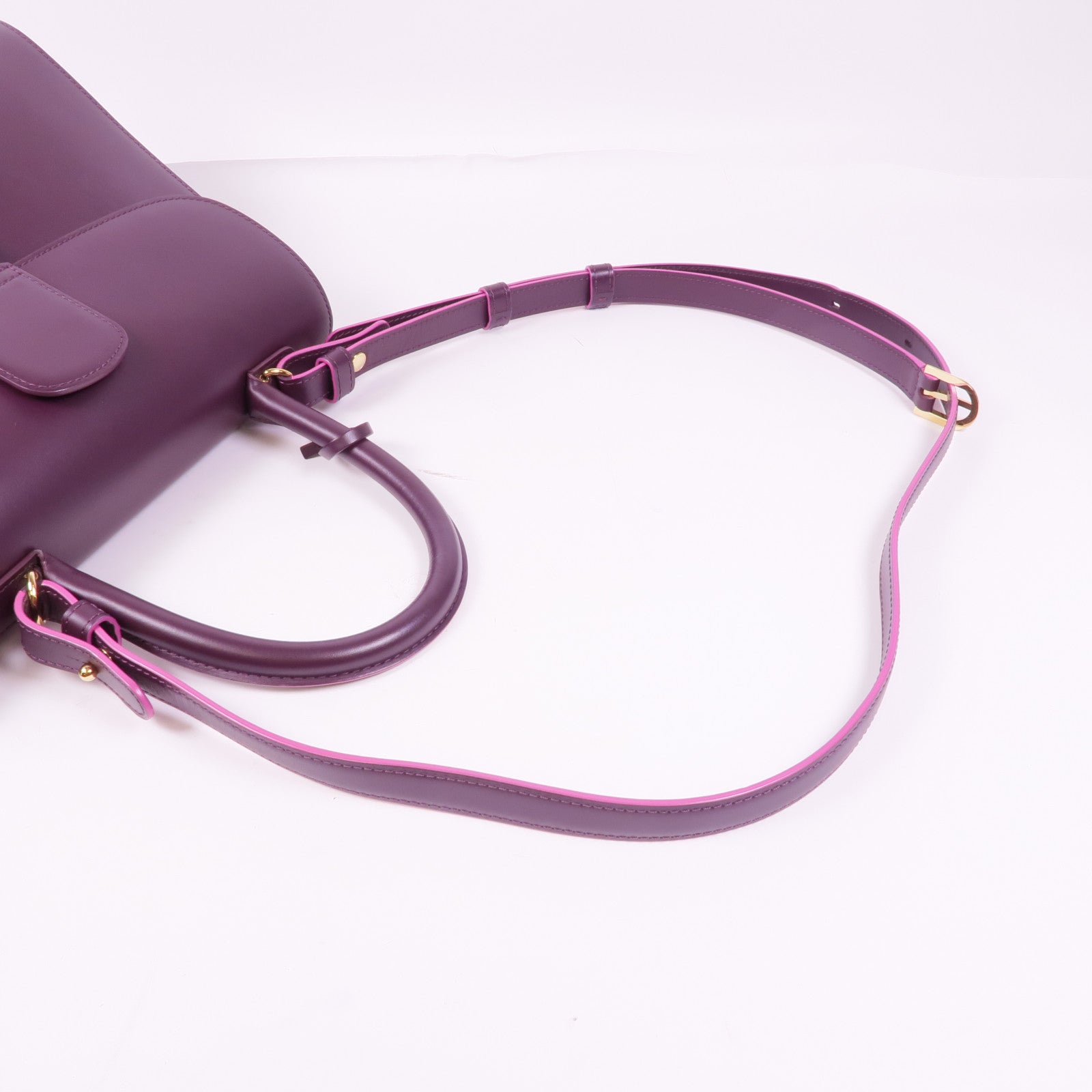 Delvaux 牛皮皮革Brillant MM金扣手挽肩背兩用袋