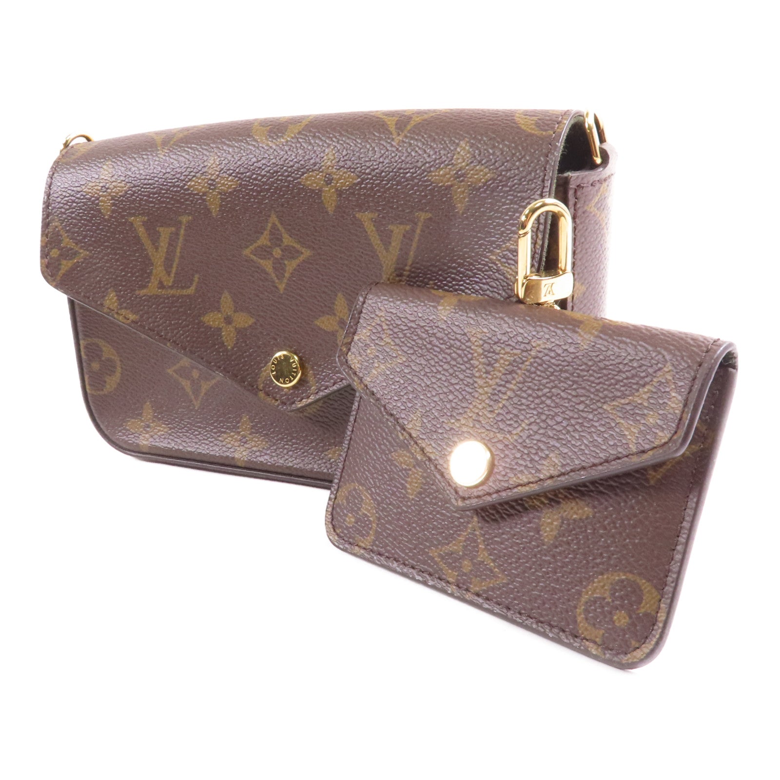 LOUIS VUITTON Monogram Felicie Strap & Go金扣肩背袋