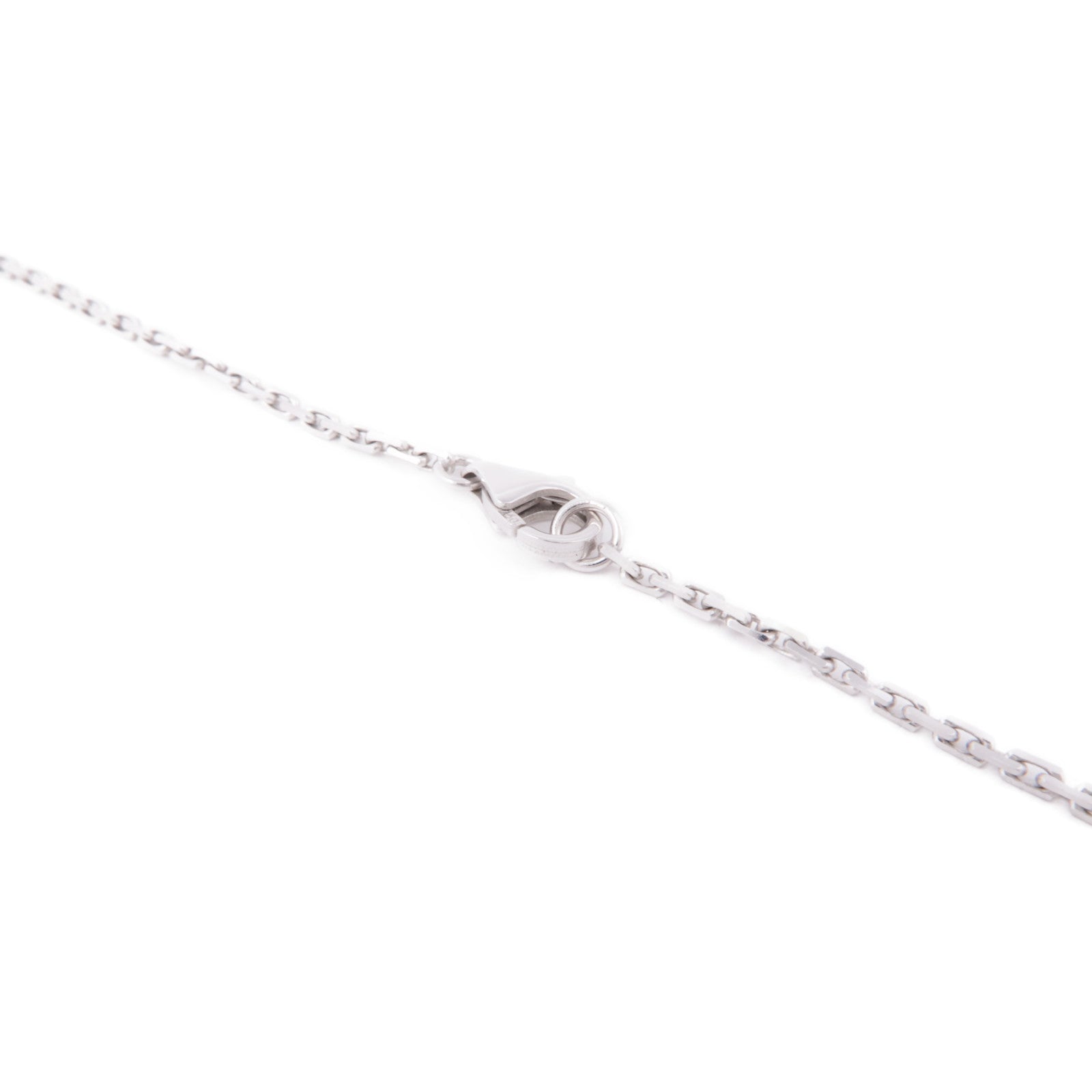 CARTIER 18K白金Love Necklace Semi Paved鑽石項鍊