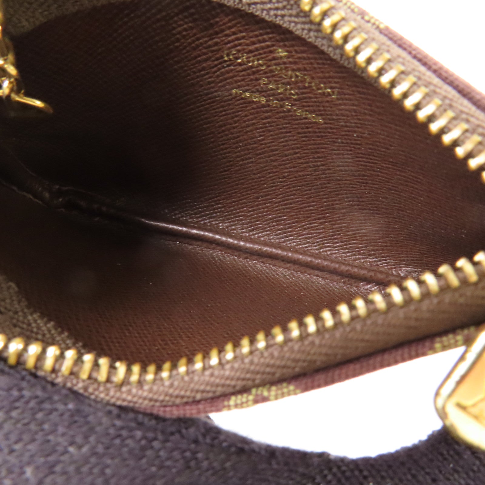 LOUIS VUITTON Monogram Mini Lin  Pochette Cles Coin Case