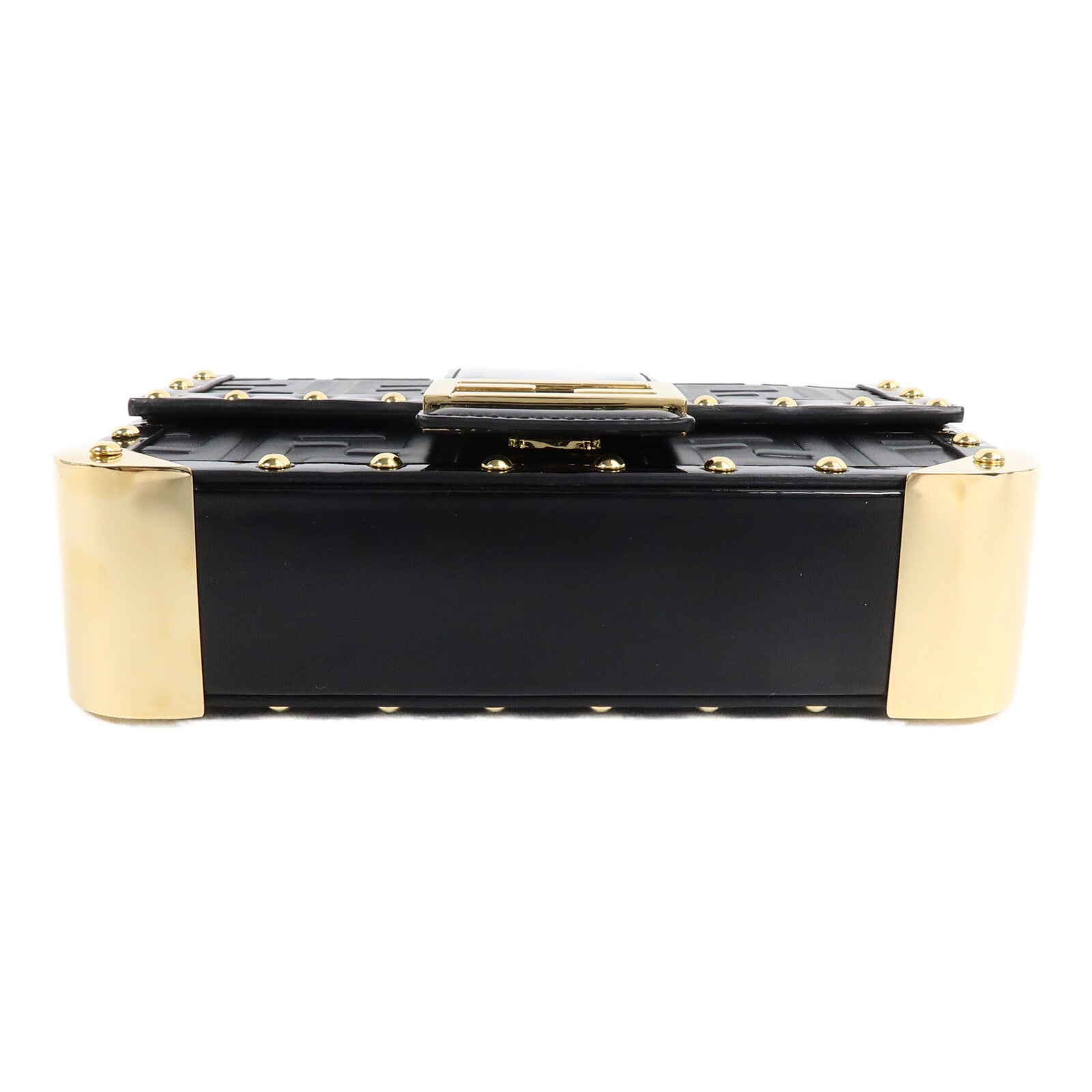 FENDI 牛皮皮革Baguette Trunk Mini肩背袋