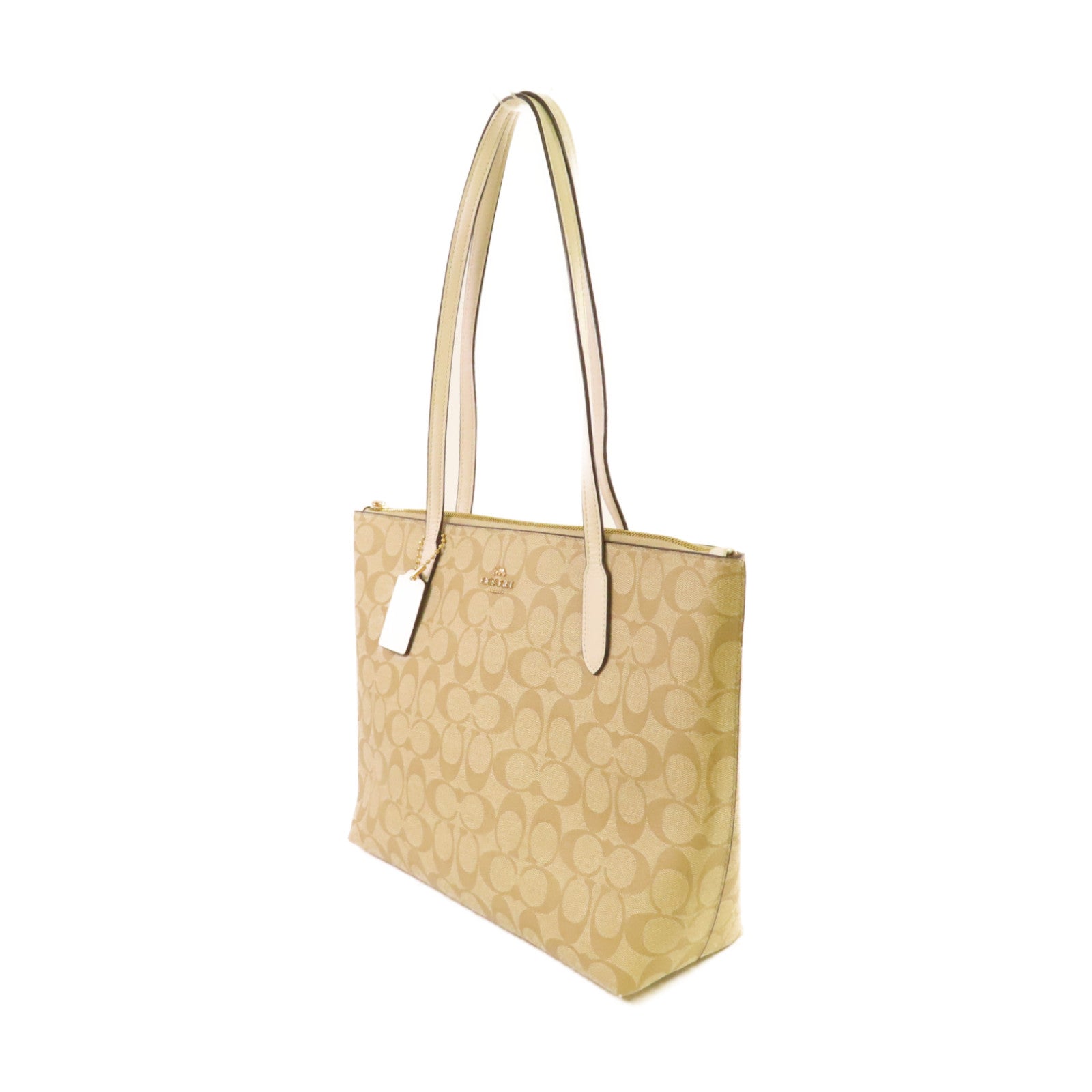 COACH 塗層帆布Tote Bag手挽袋米色