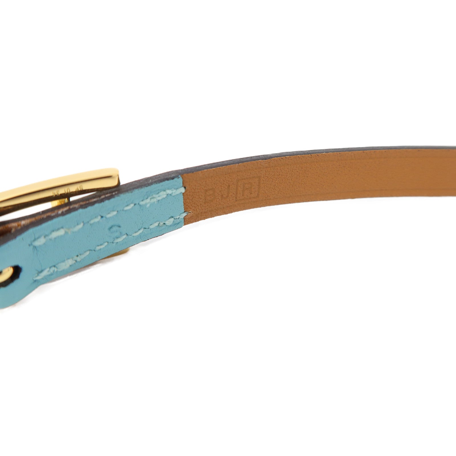HERMES Swift皮革Behapi Double Tour Bracelet手鐲聖西爾藍色