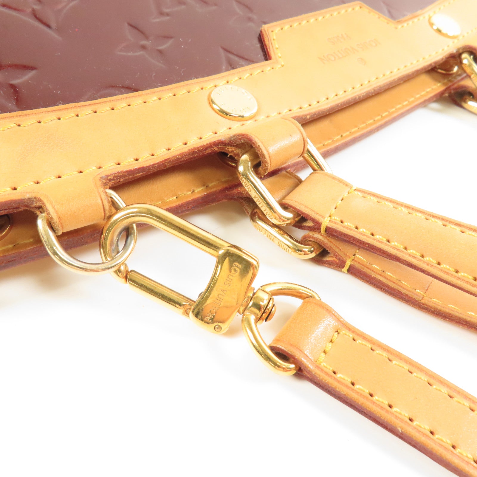 LOUIS VUITTON Vernis Brea MM金扣手挽肩背兩用袋