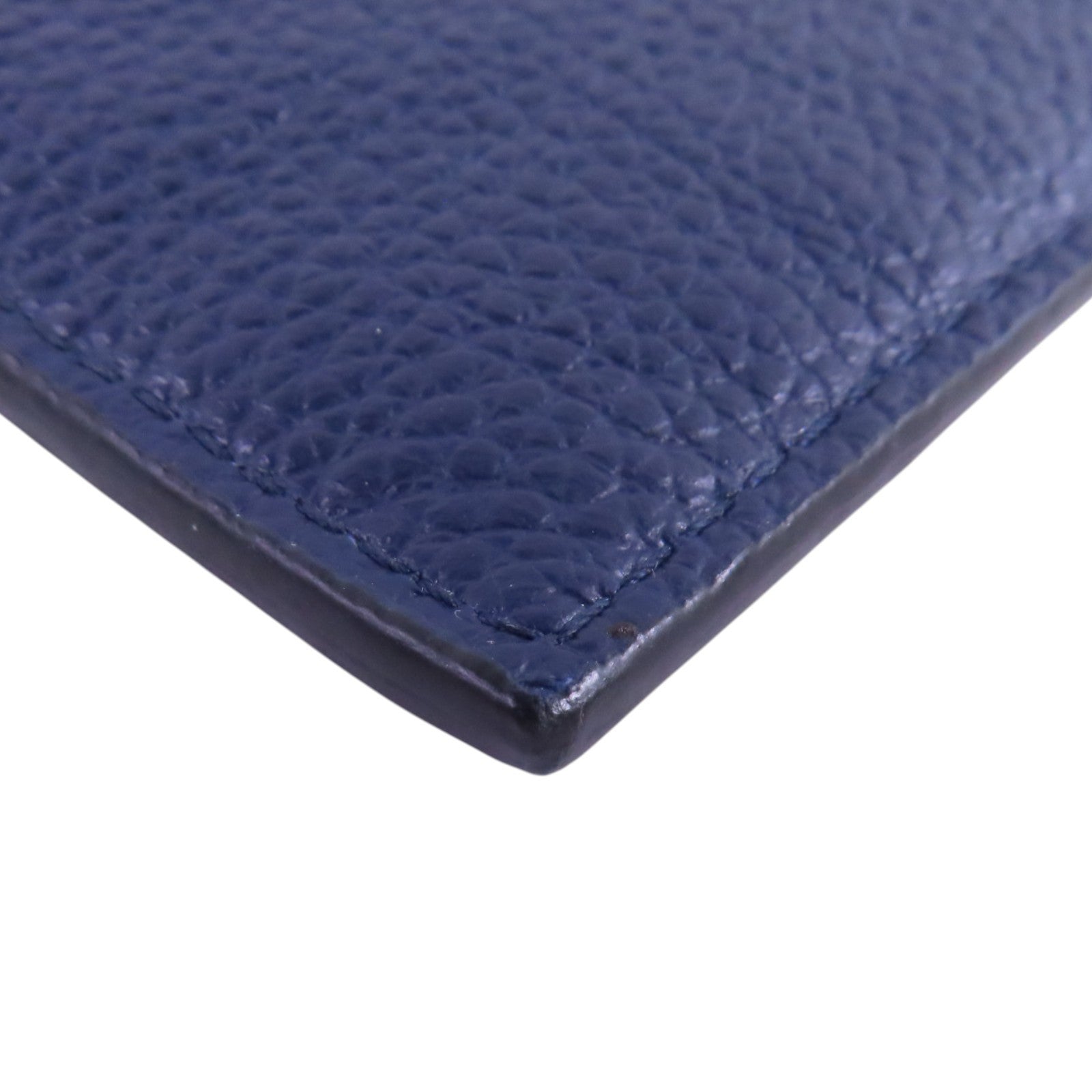 BALENCIAGA Card Case Card Holder Blue 640110 Calfskin Leather