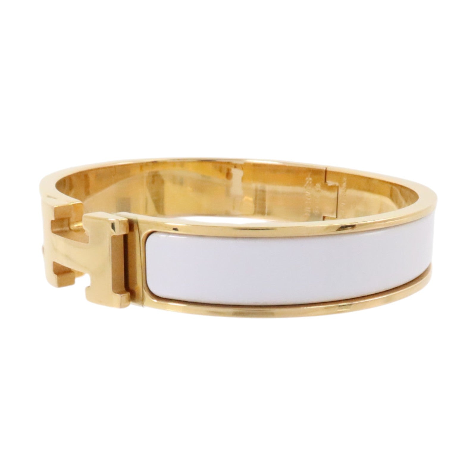 HERMES 金屬/琺瑯Clic H Bracelet金扣手鏈