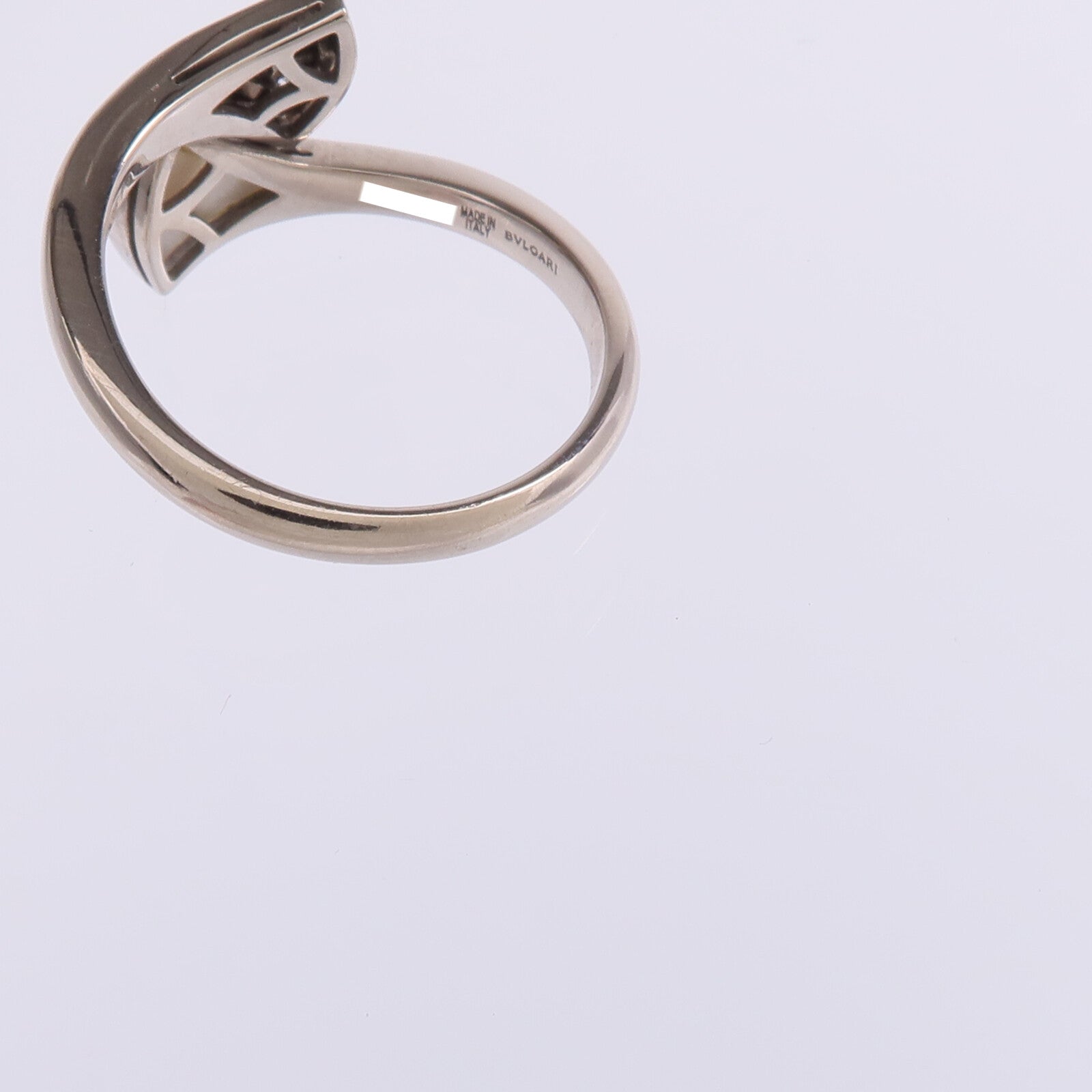 BVLGARI 【激減優惠】18K白金Divas Dream Ring珍珠母貝/鑽石戒指US#5.75