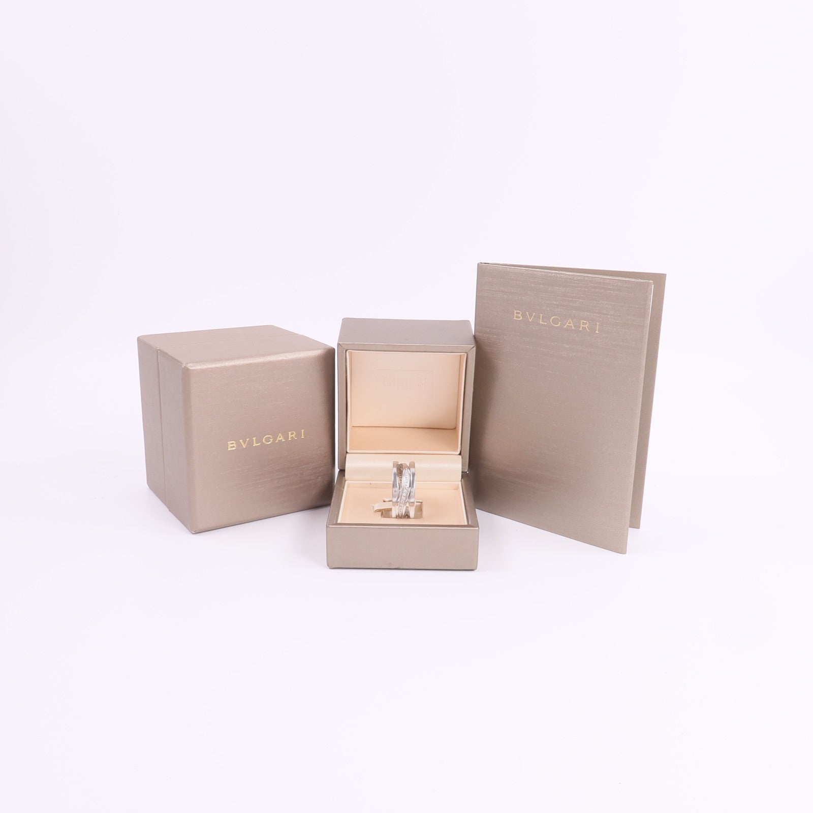 BVLGARI 18K白金B-zero1 Diamonds鑽石戒指