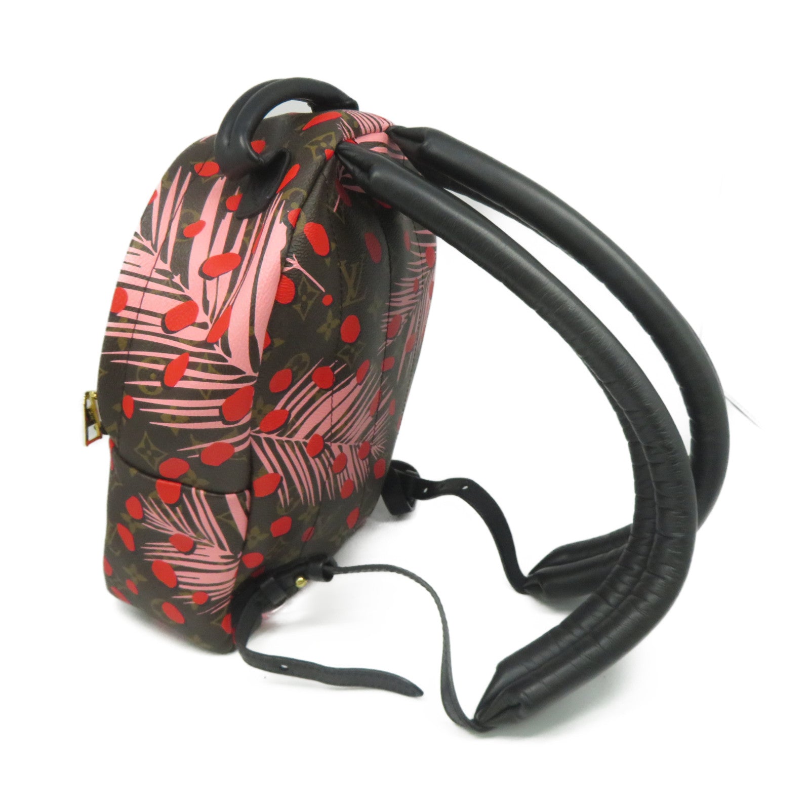 LOUIS VUITTON 【激減優惠】Monogram Jungle Dot Palm Springs PM金扣背包啡色/粉紅色