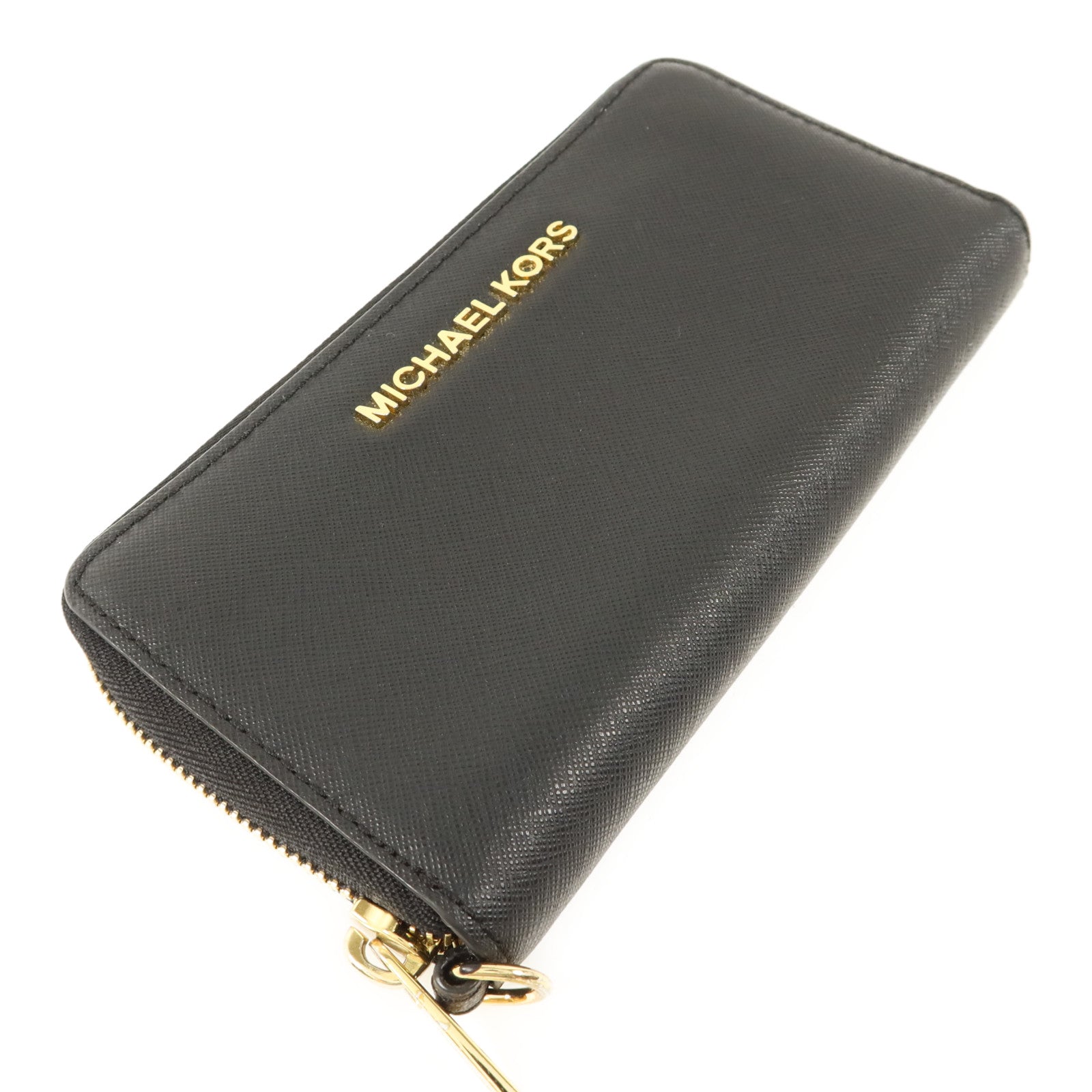 Michael Kors 牛皮皮革Zipper Round Wallet金扣錢包