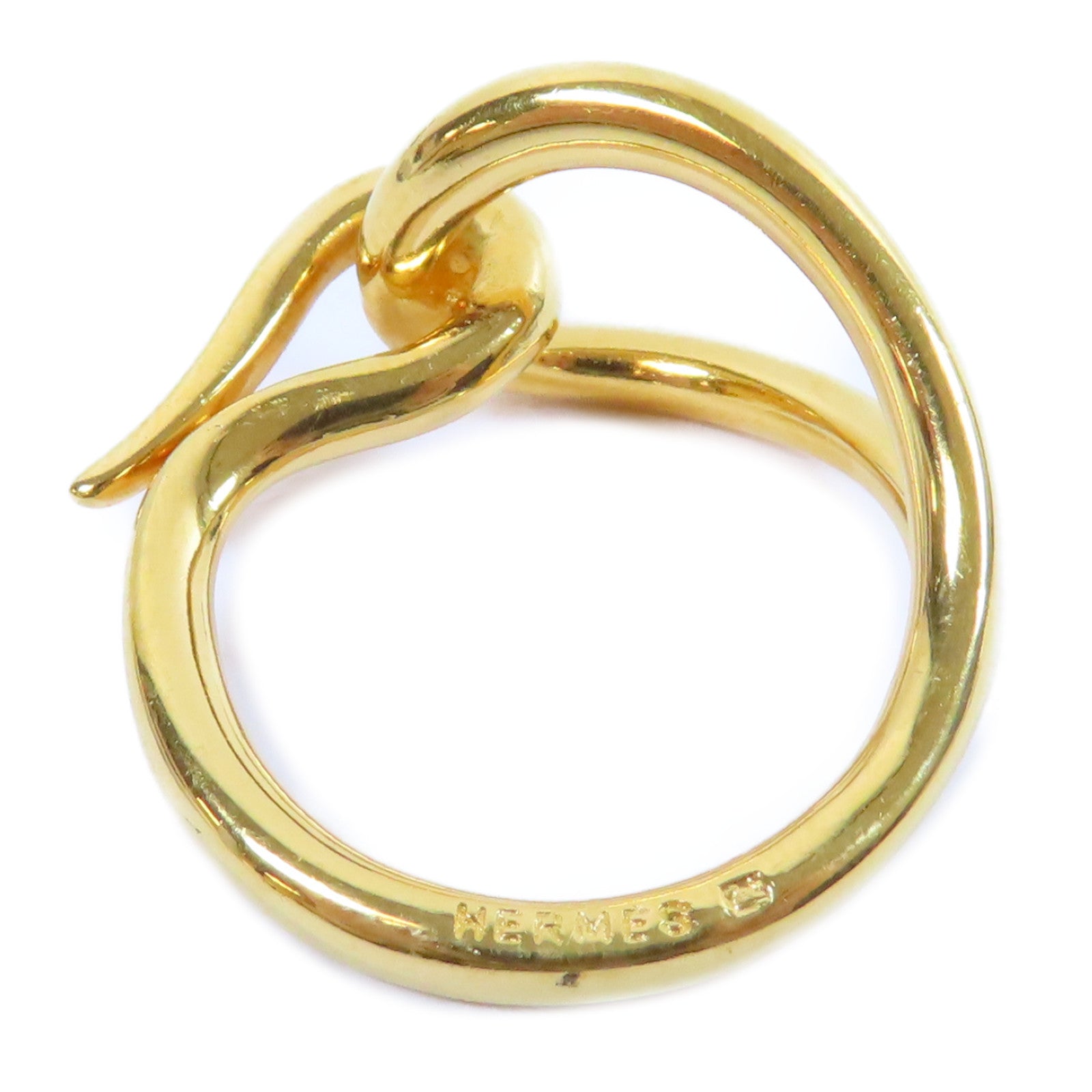 HERMES 【激減優惠】金屬Scarf Ring圍巾環金色