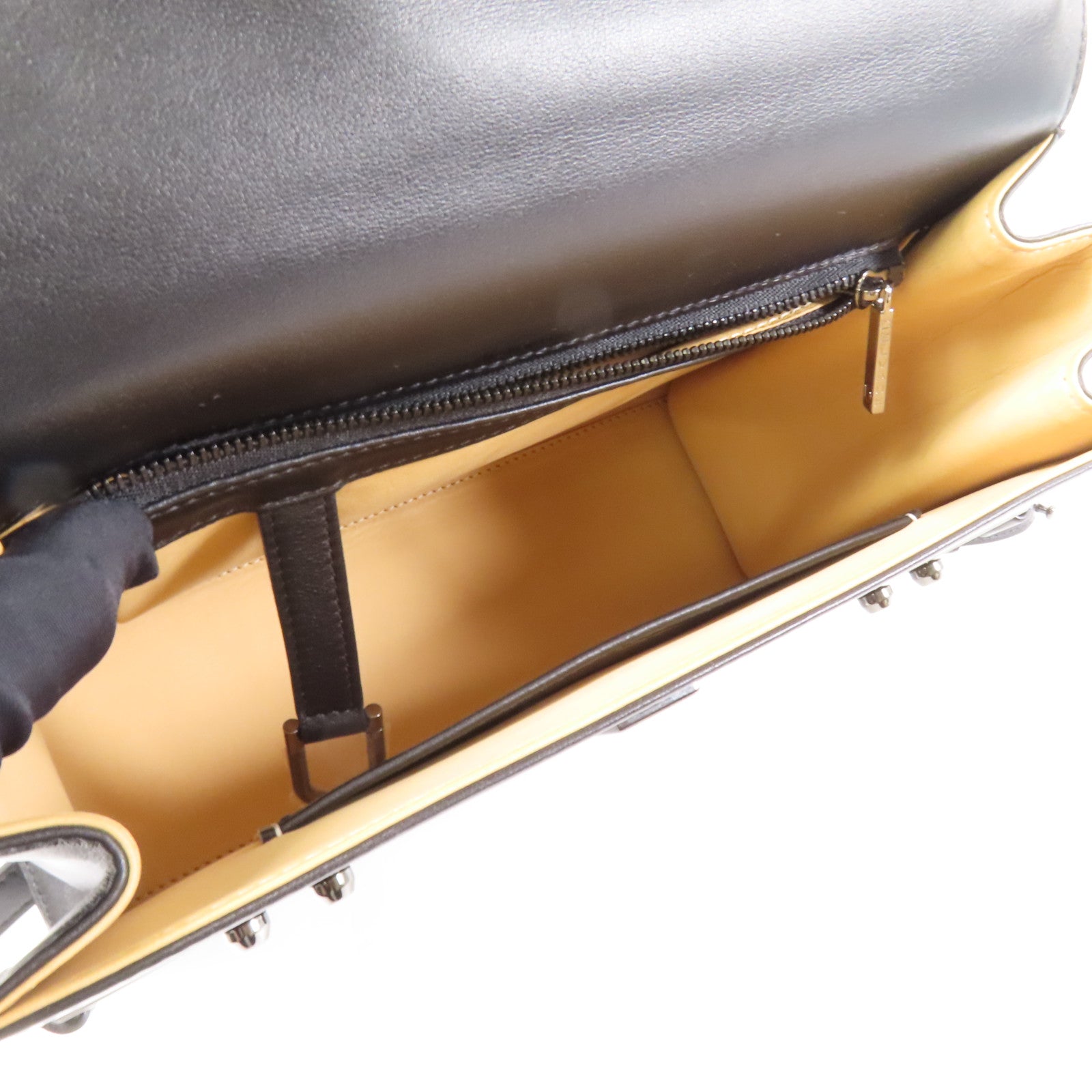 Delvaux 牛皮皮革Tempete MM手挽肩背兩用袋