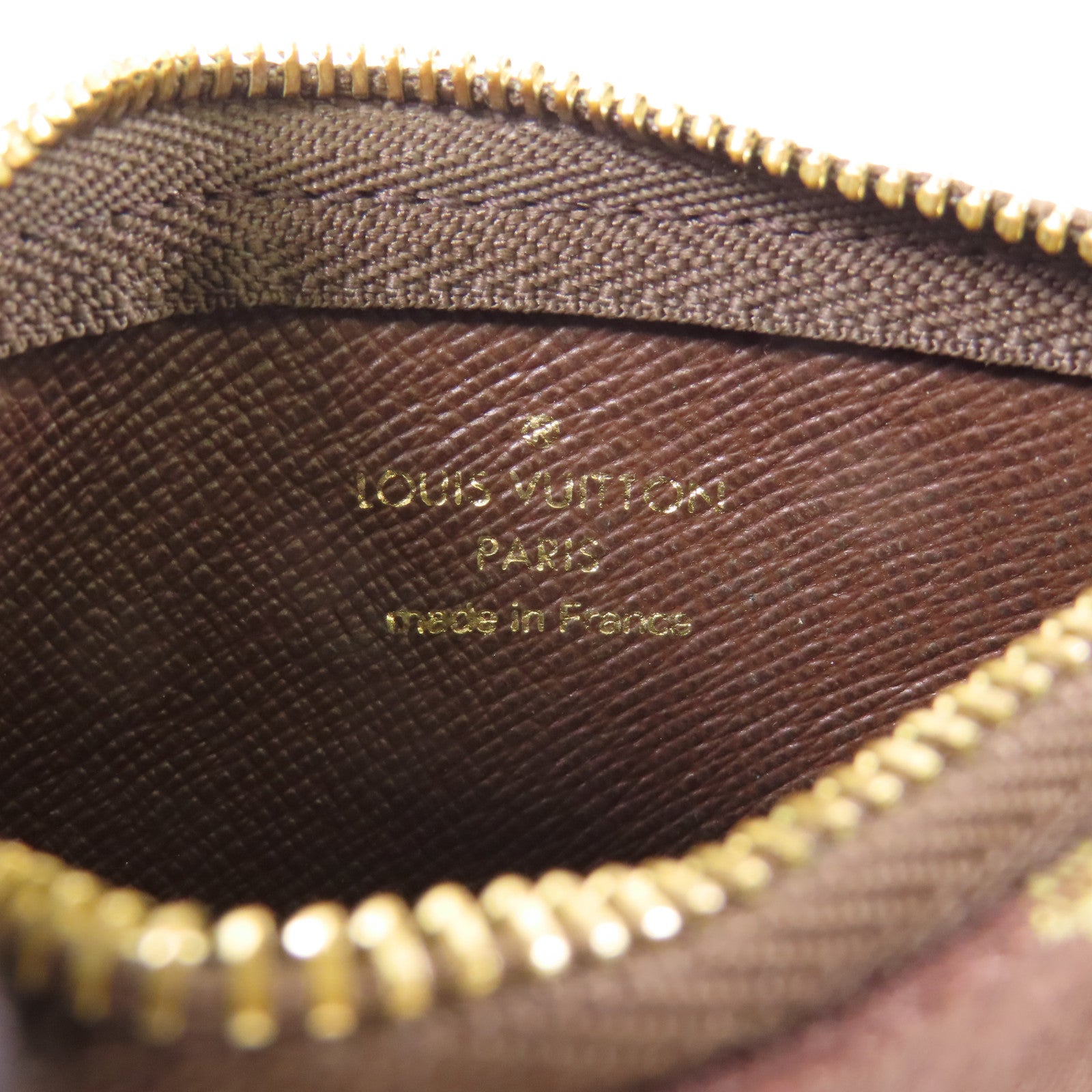 LOUIS VUITTON Monogram Mini Lin  Pochette Cles Coin Case