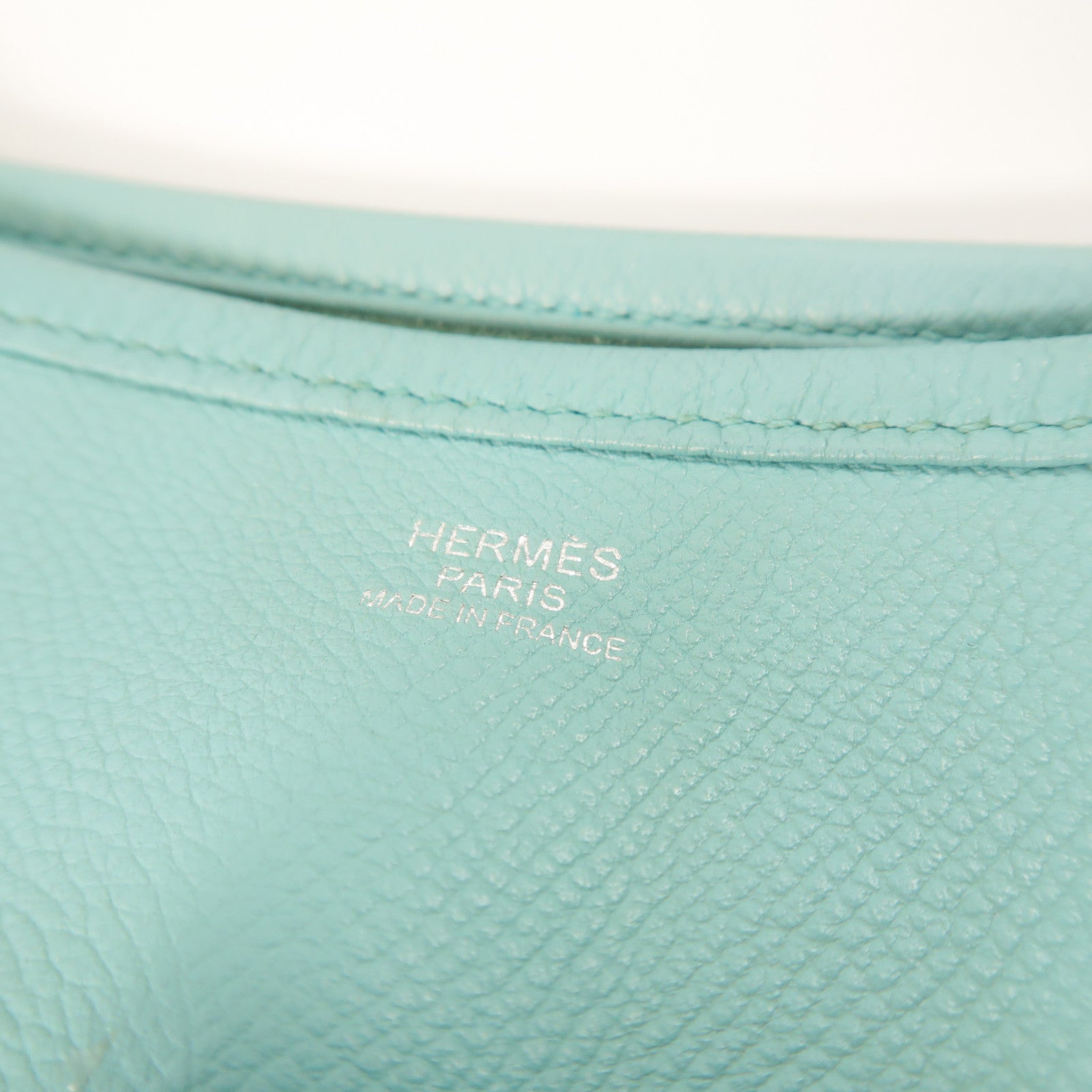 HERMES Epsom皮革Evelyne GM銀扣肩背袋