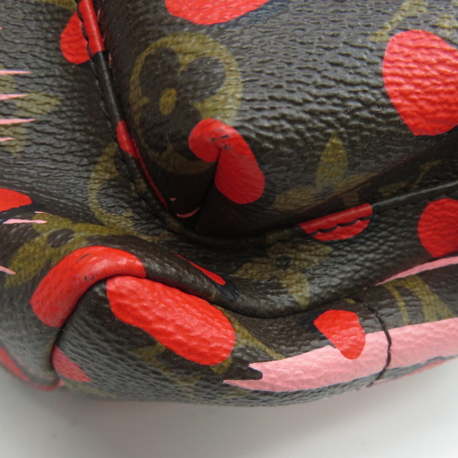 LOUIS VUITTON 【激減優惠】Monogram Jungle Dot Palm Springs PM金扣背包啡色/粉紅色