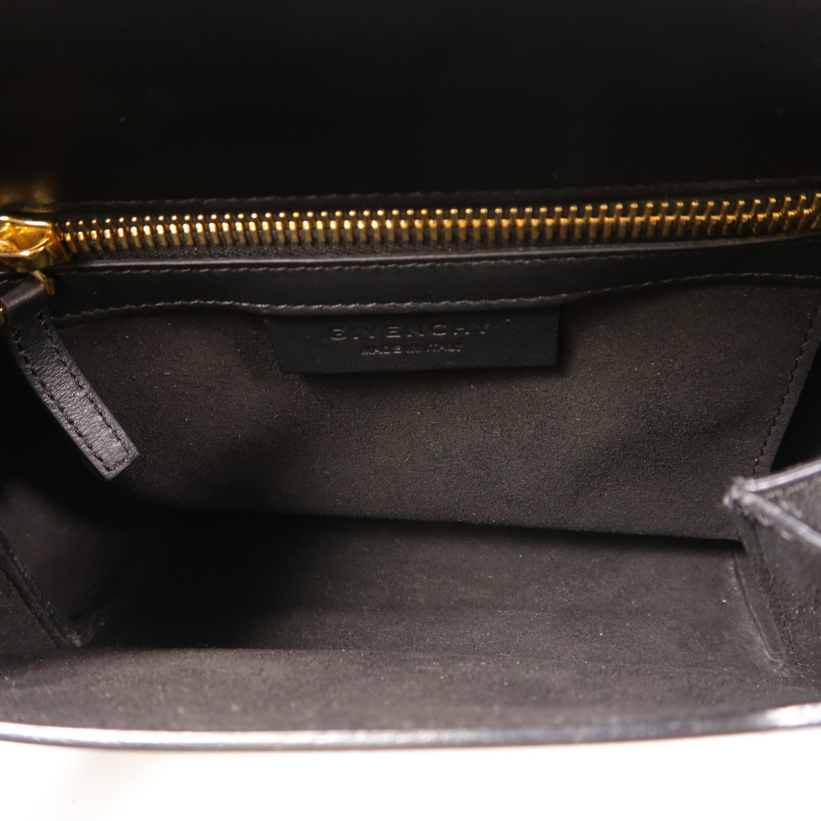 GIVENCHY GHW Pandora Box Shoulder Bag Calfskin Leather Black