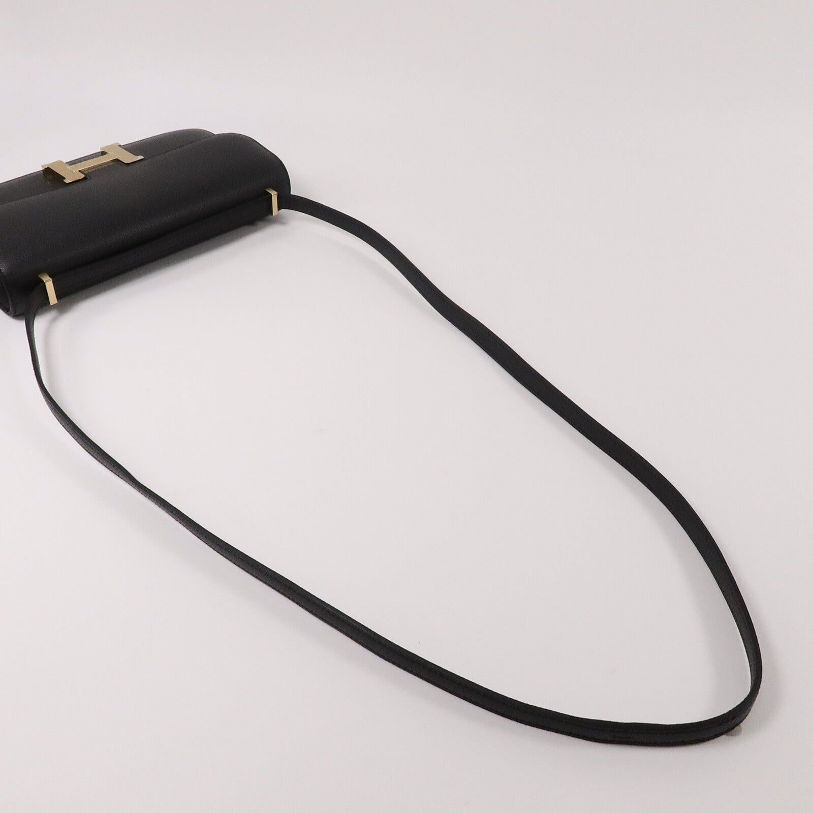 HERMES Epsom皮革Constance Elan肩背袋Plomb