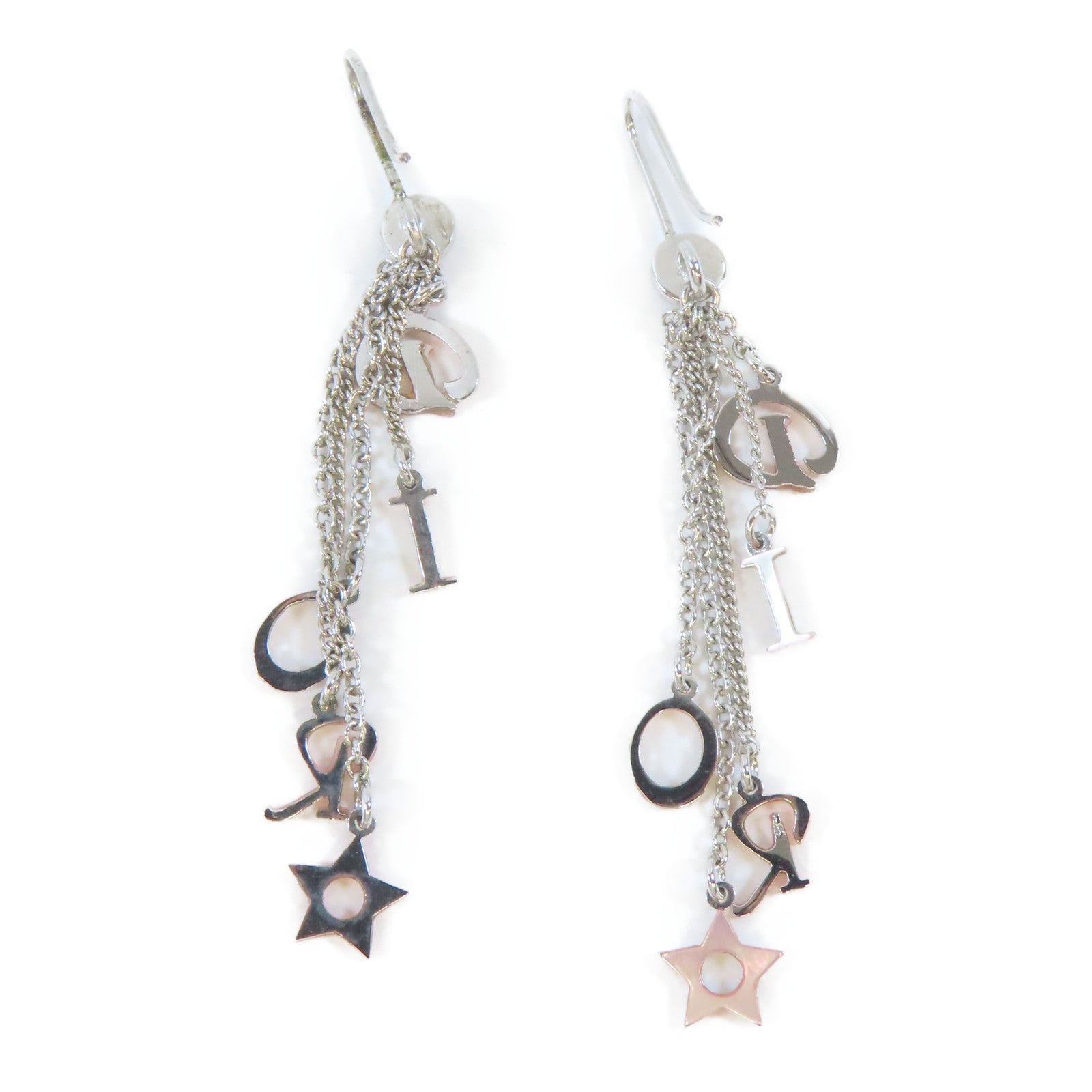 Dior 金屬Earrings耳環貝殻色/銀色