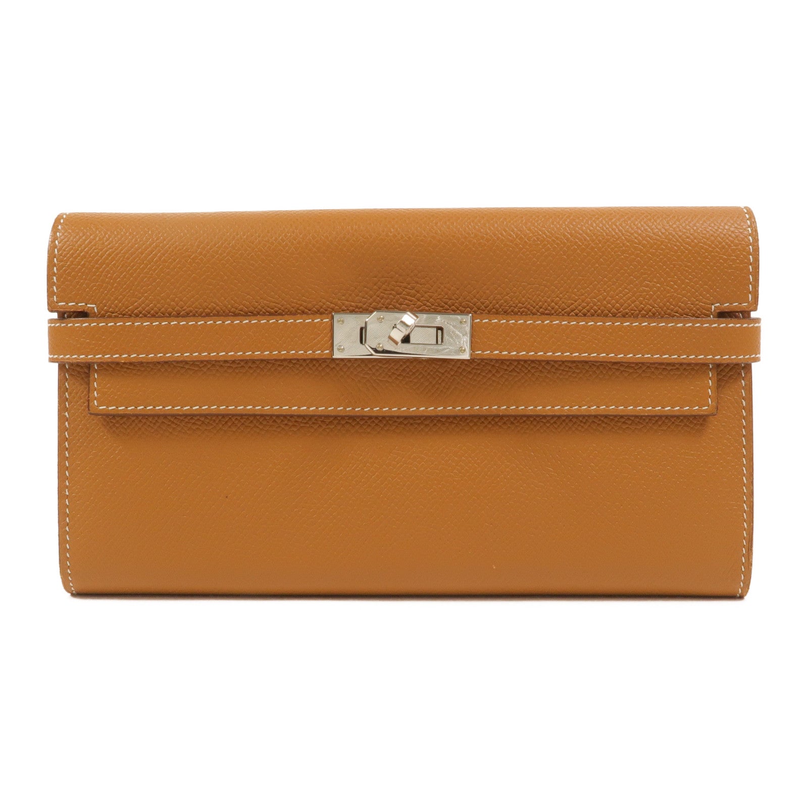 HERMES Epsom皮革Kelly Long Wallet長錢包