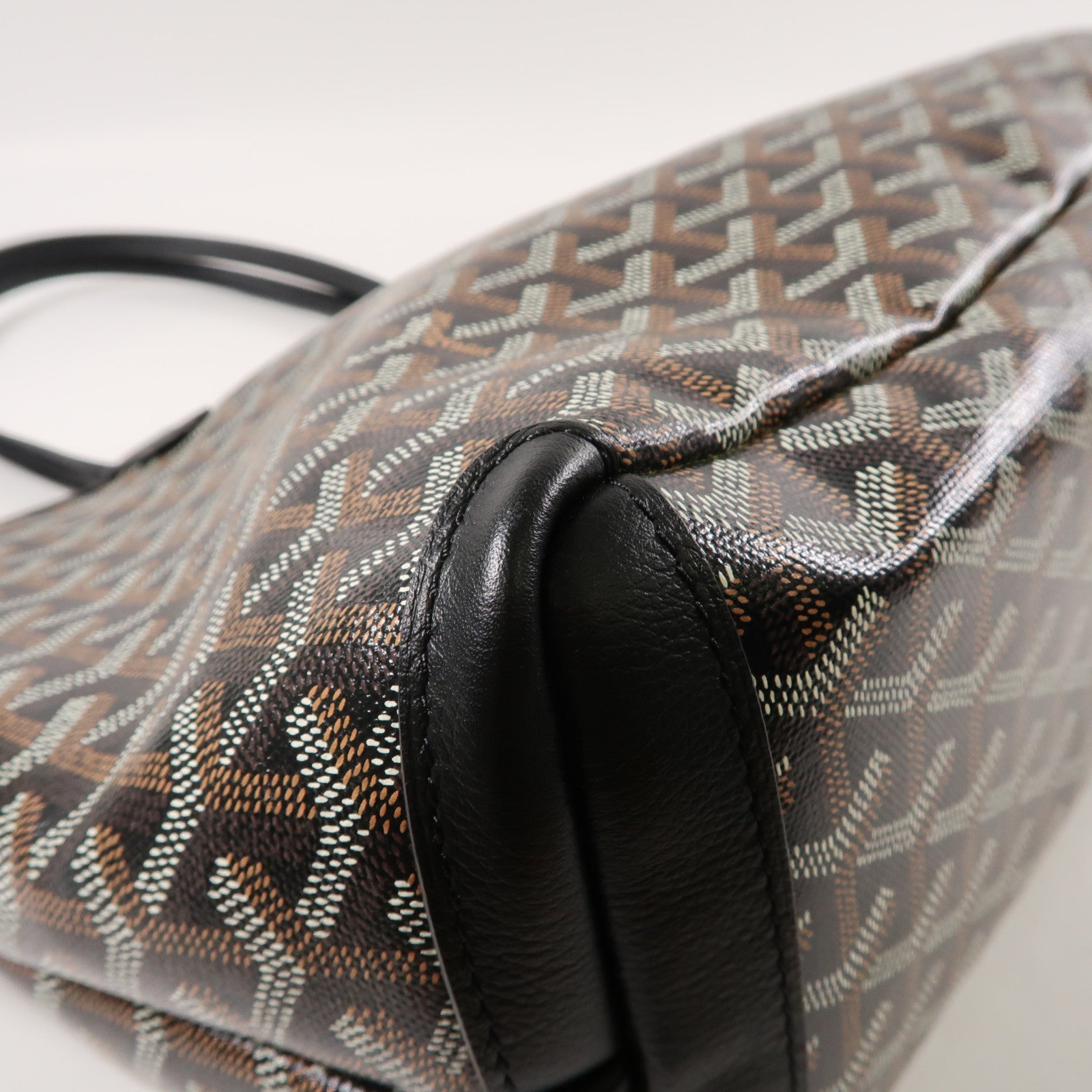 GOYARD 塗層帆布Tote Bag銀扣手挽袋黑色