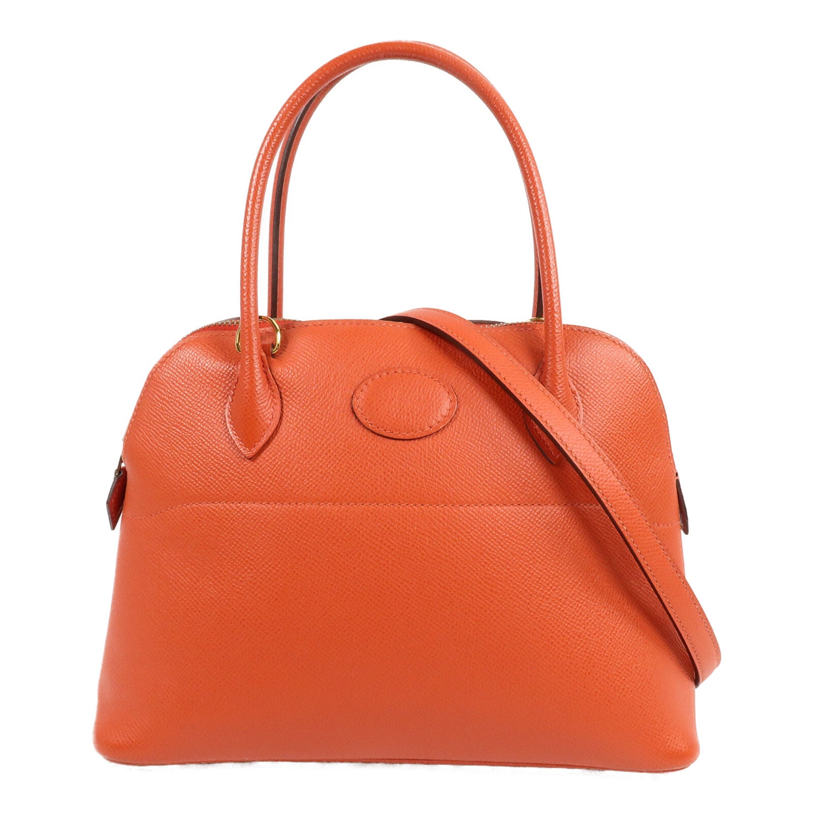 HERMES Epsom皮革Bolide 27手挽肩背兩用袋Rouge Tomate