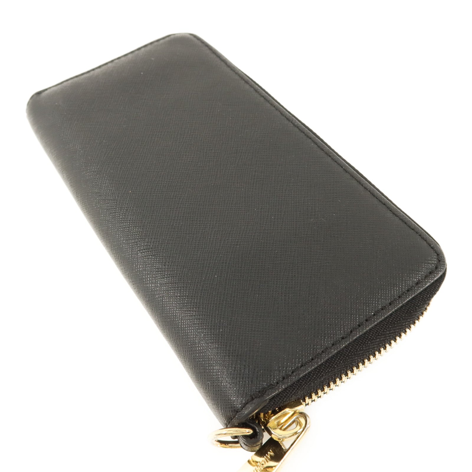 Michael Kors 牛皮皮革Zipper Round Wallet金扣錢包