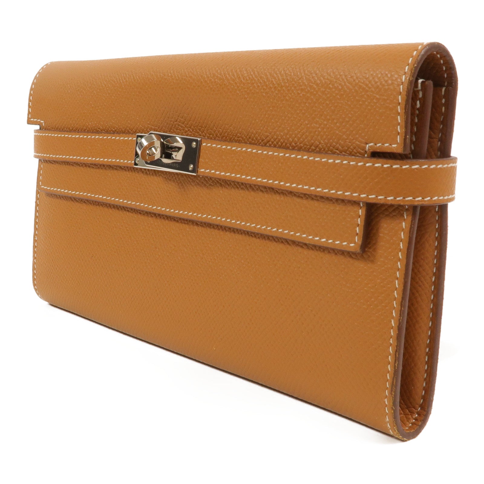 HERMES Epsom皮革Kelly Long Wallet長錢包