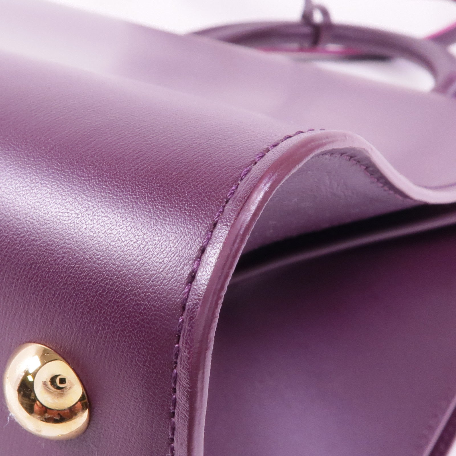 Delvaux 牛皮皮革Brillant MM金扣手挽肩背兩用袋