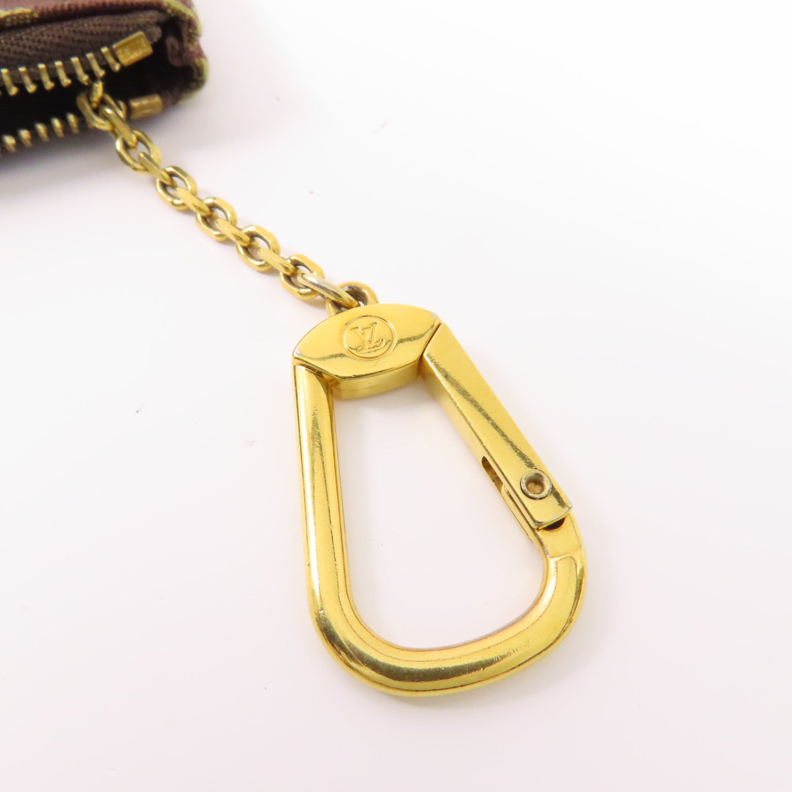 LOUIS VUITTON Monogram Mini Lin  Pochette Cles Coin Case