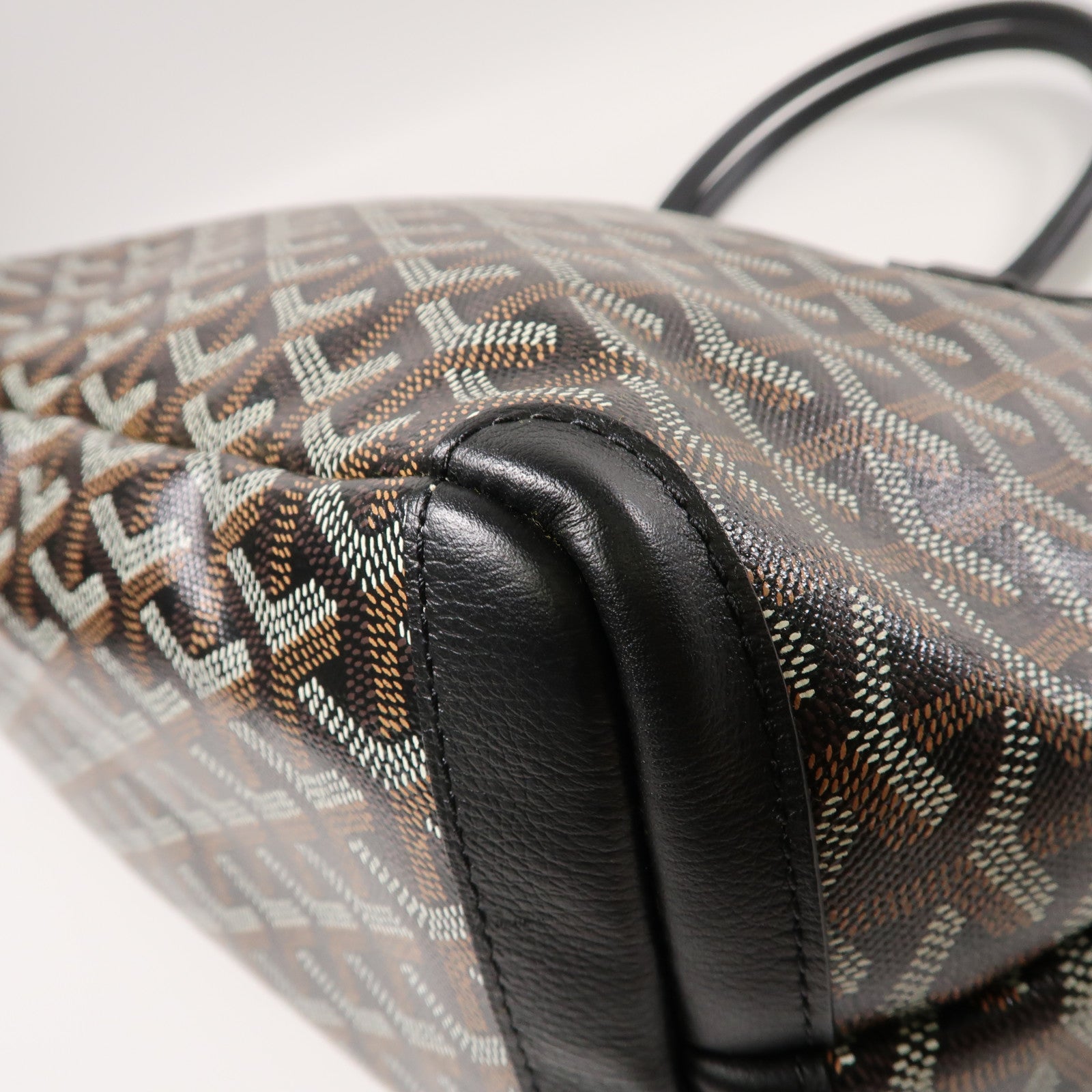 GOYARD 塗層帆布Tote Bag銀扣手挽袋黑色